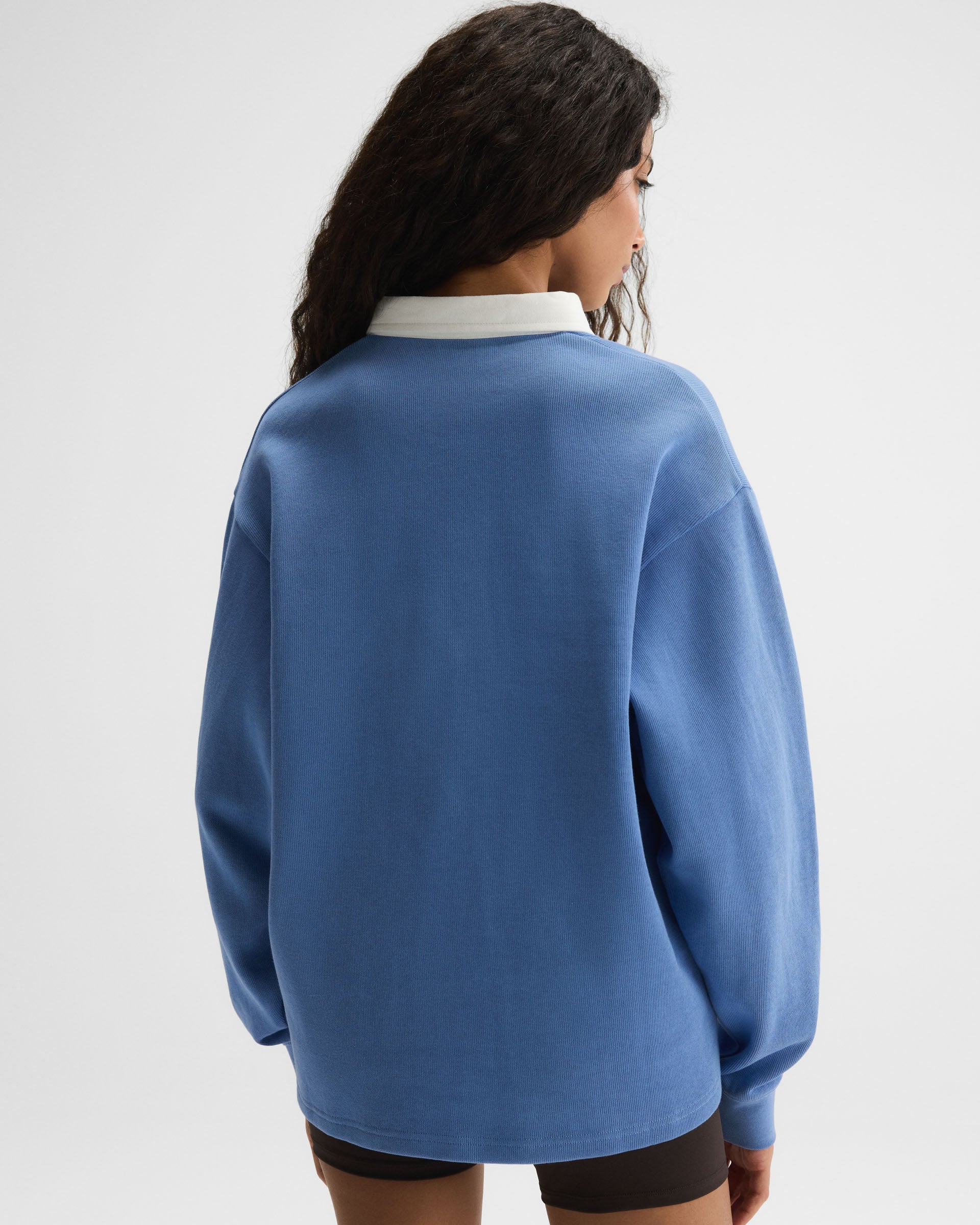 1119-varsity-oversized-rugby-top-blossom-blue-marshmallow-white-3.jpg Varsity Oversized Rugby Top - Blossom Blue/Marshmallow White