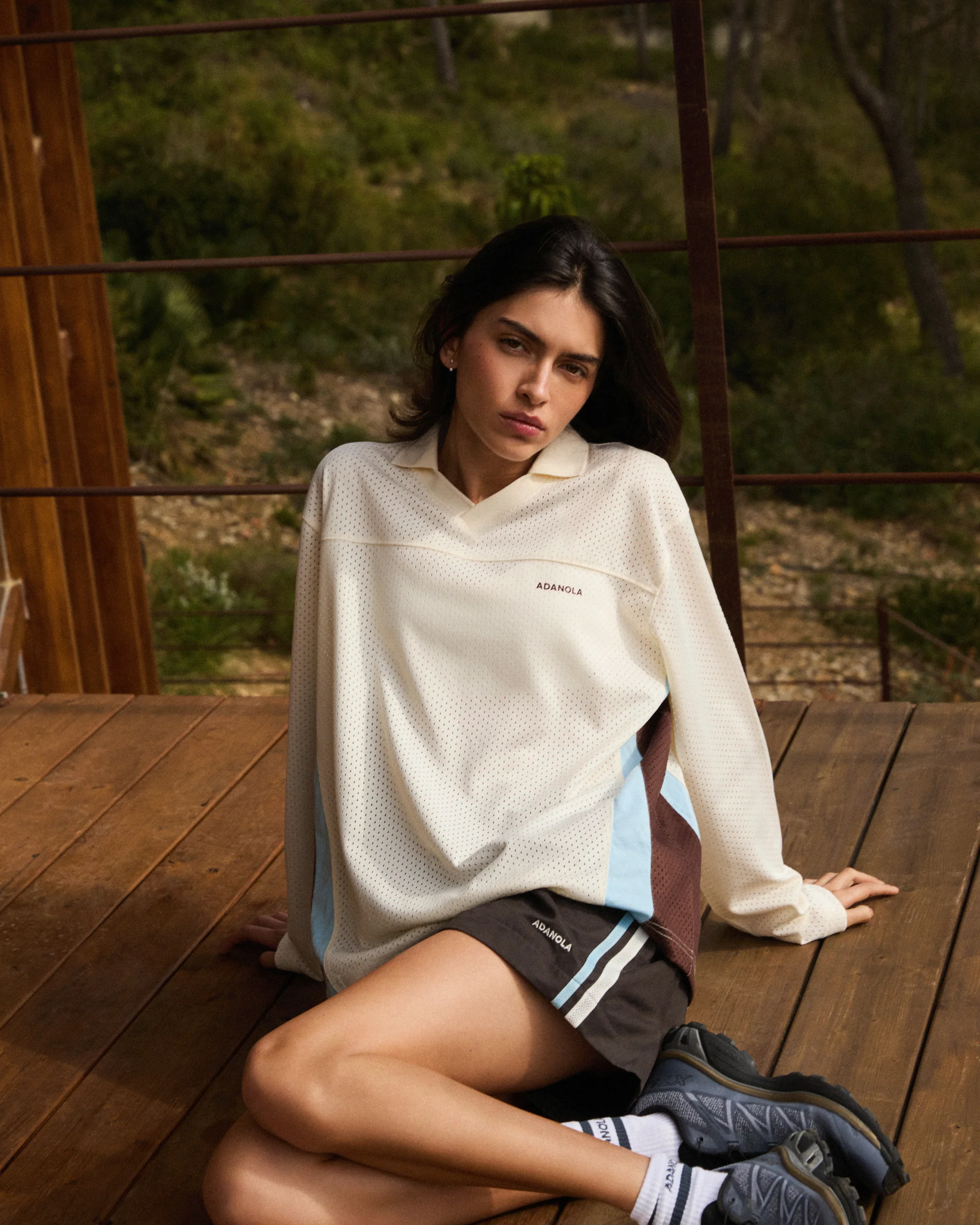 1629-collared-mesh-long-sleeve-jersey-top-marshmallow-white-1.webp Collared Mesh Long Sleeve Jersey Top - Marshmallow White