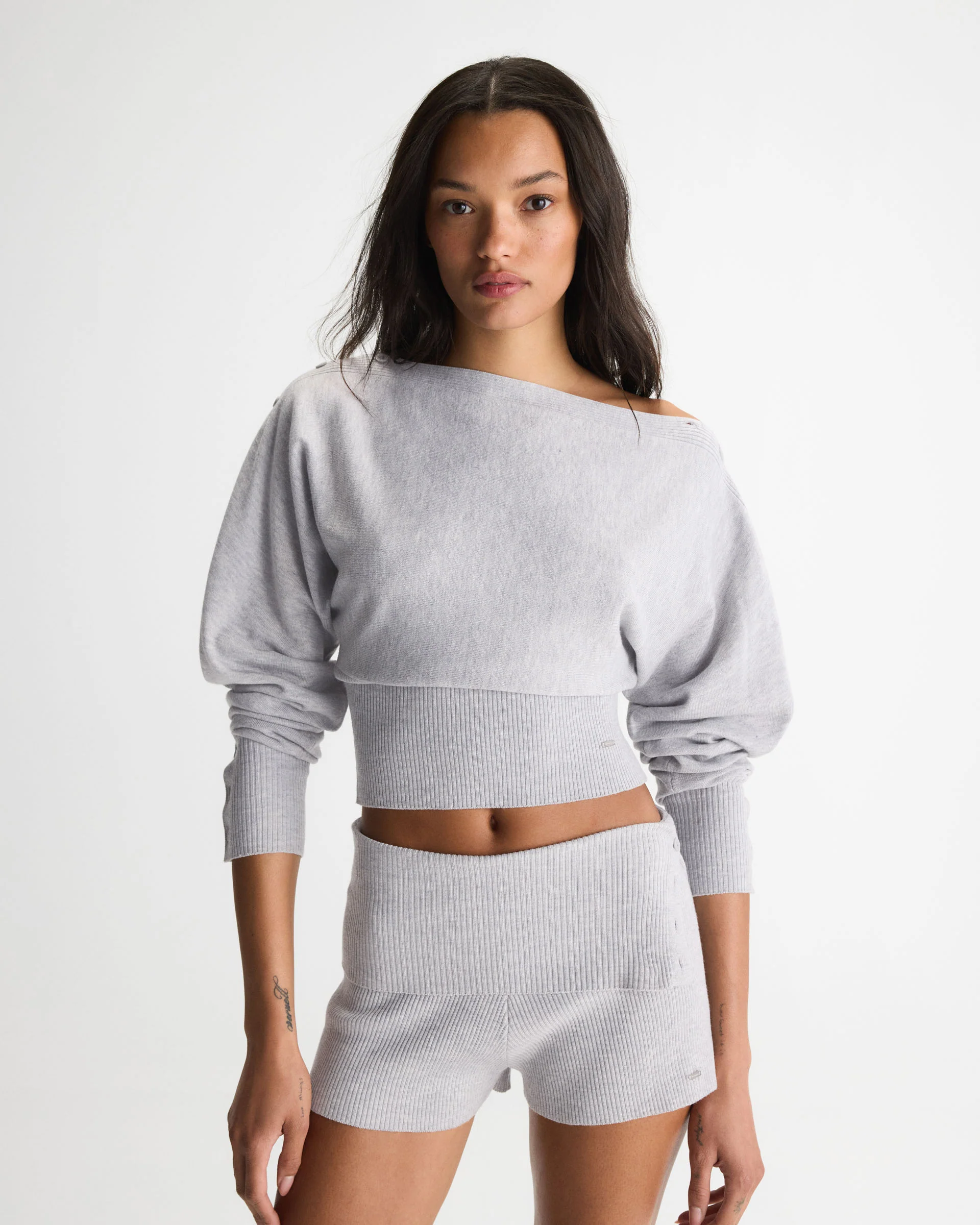 1692-knit-boat-neck-top-light-grey-melange-2.webp Knit Boat Neck Top - Light Grey Melange