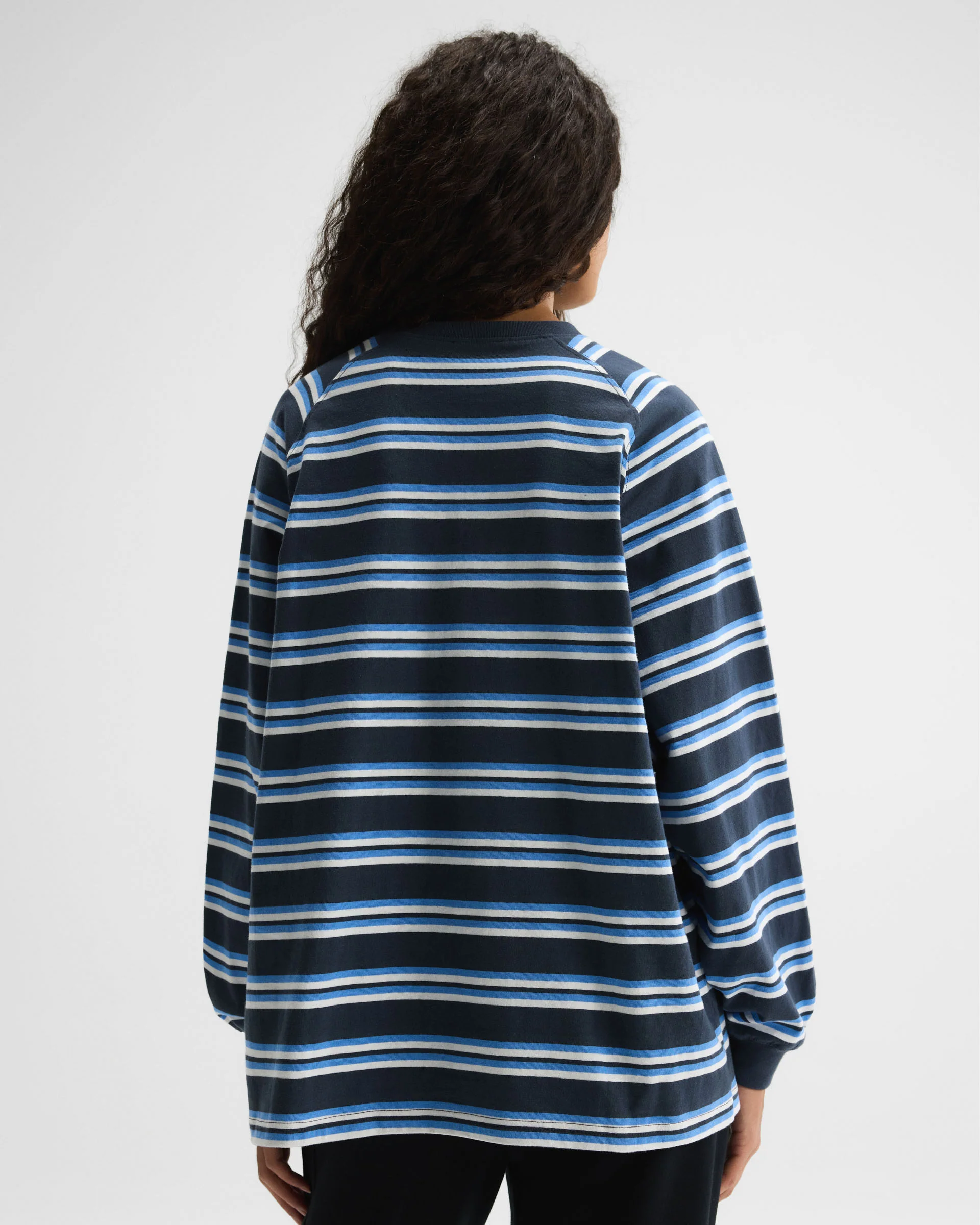 1728-stripe-long-sleeve-t-shirt-midnight-blue-2.webp Stripe Long Sleeve T-shirt - Midnight Blue