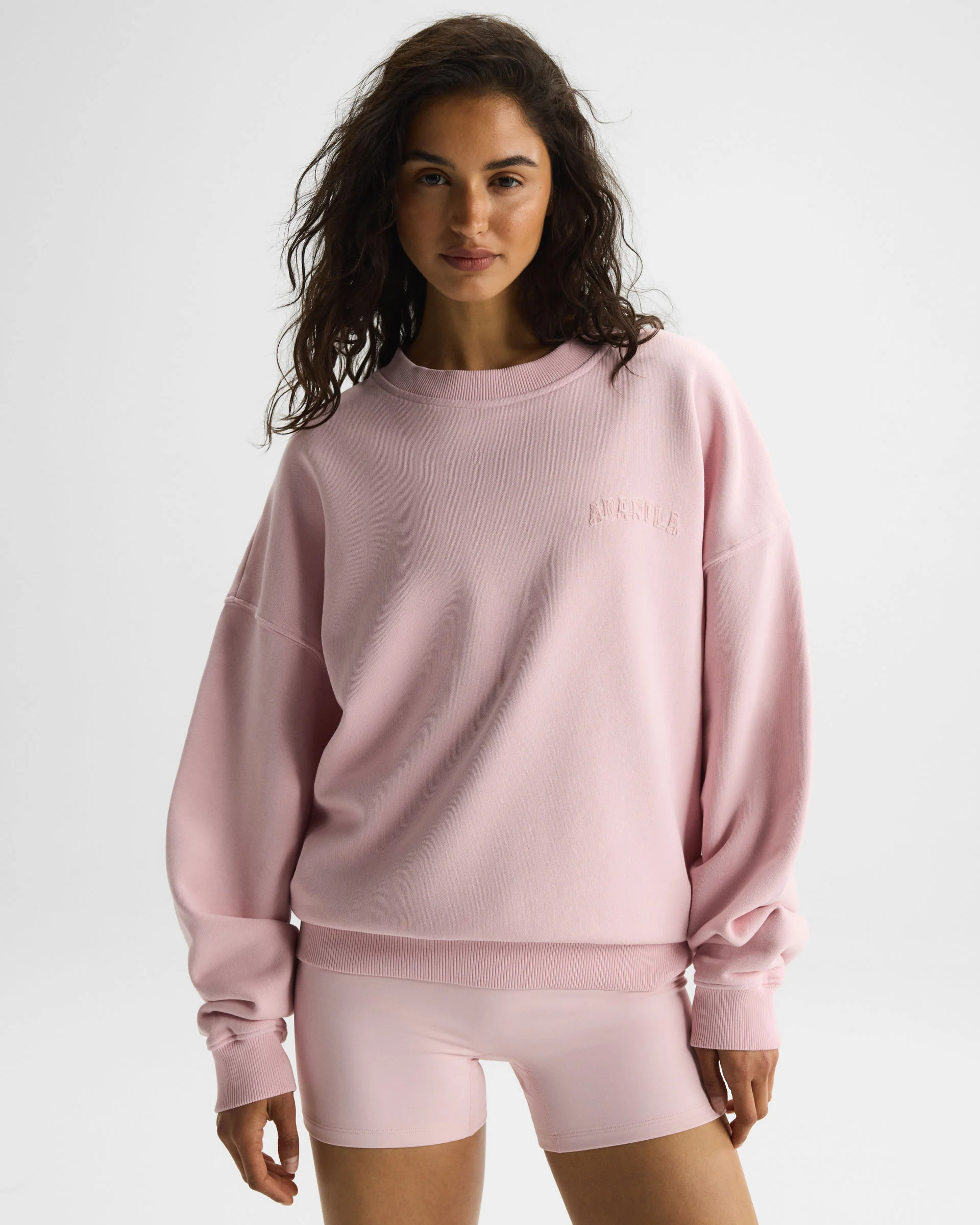 1737-varsity-applique-washed-oversized-sweatshirt-soft-pink-3.webp Varsity Applique Washed Oversized Sweatshirt - Soft Pink