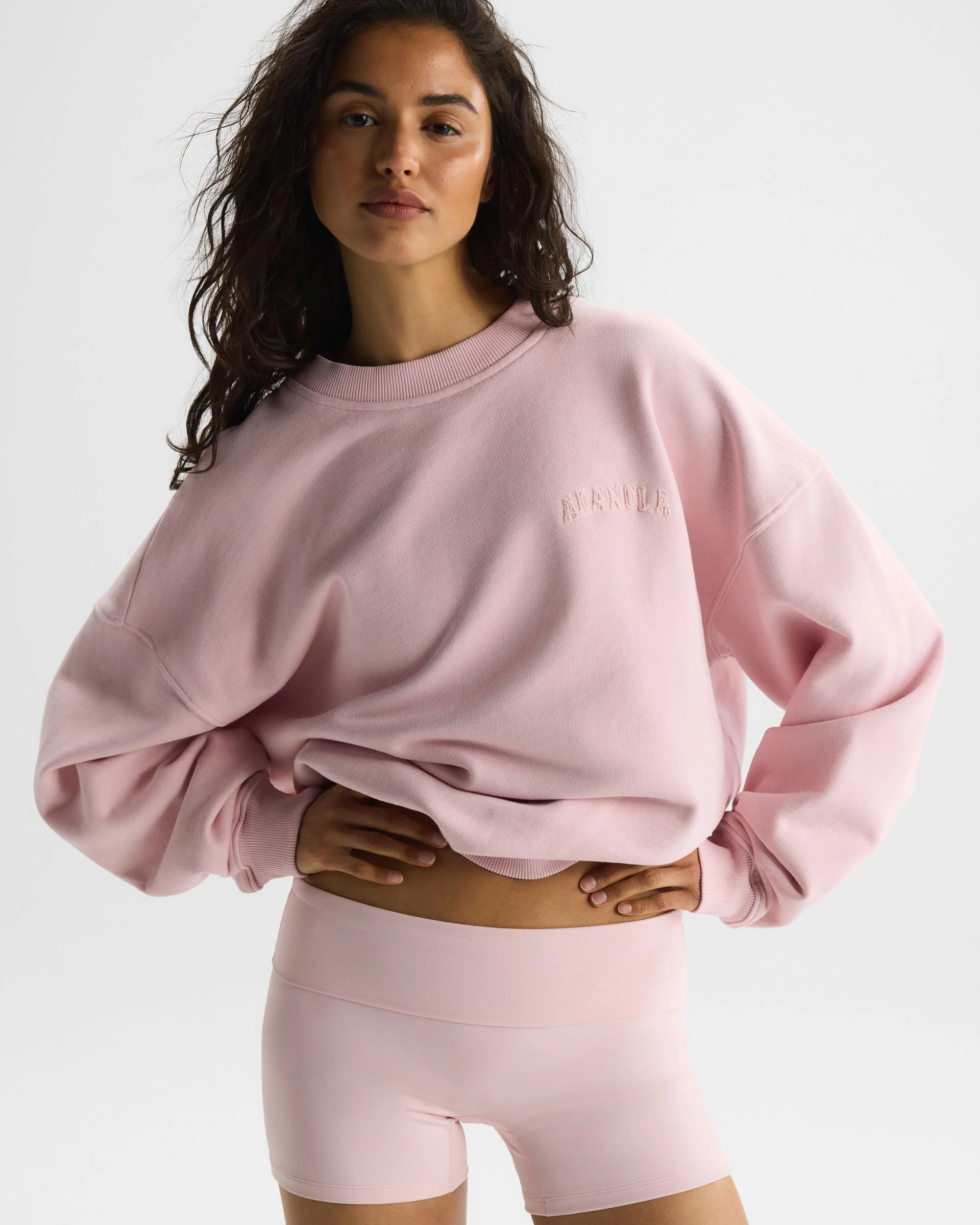 1737-varsity-applique-washed-oversized-sweatshirt-soft-pink-5.webp Varsity Applique Washed Oversized Sweatshirt - Soft Pink