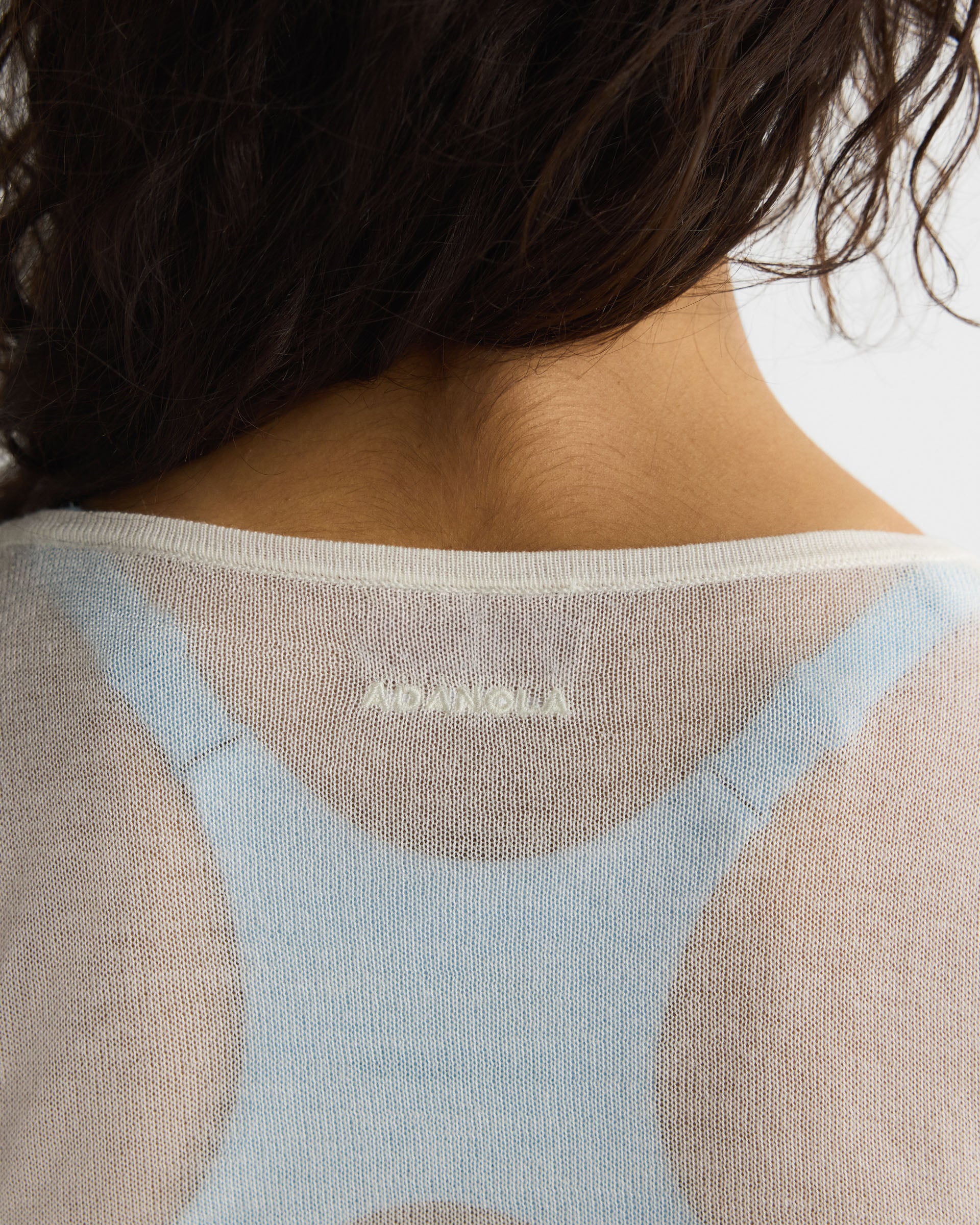 Semi Sheer Wrap Top - Marshmallow White