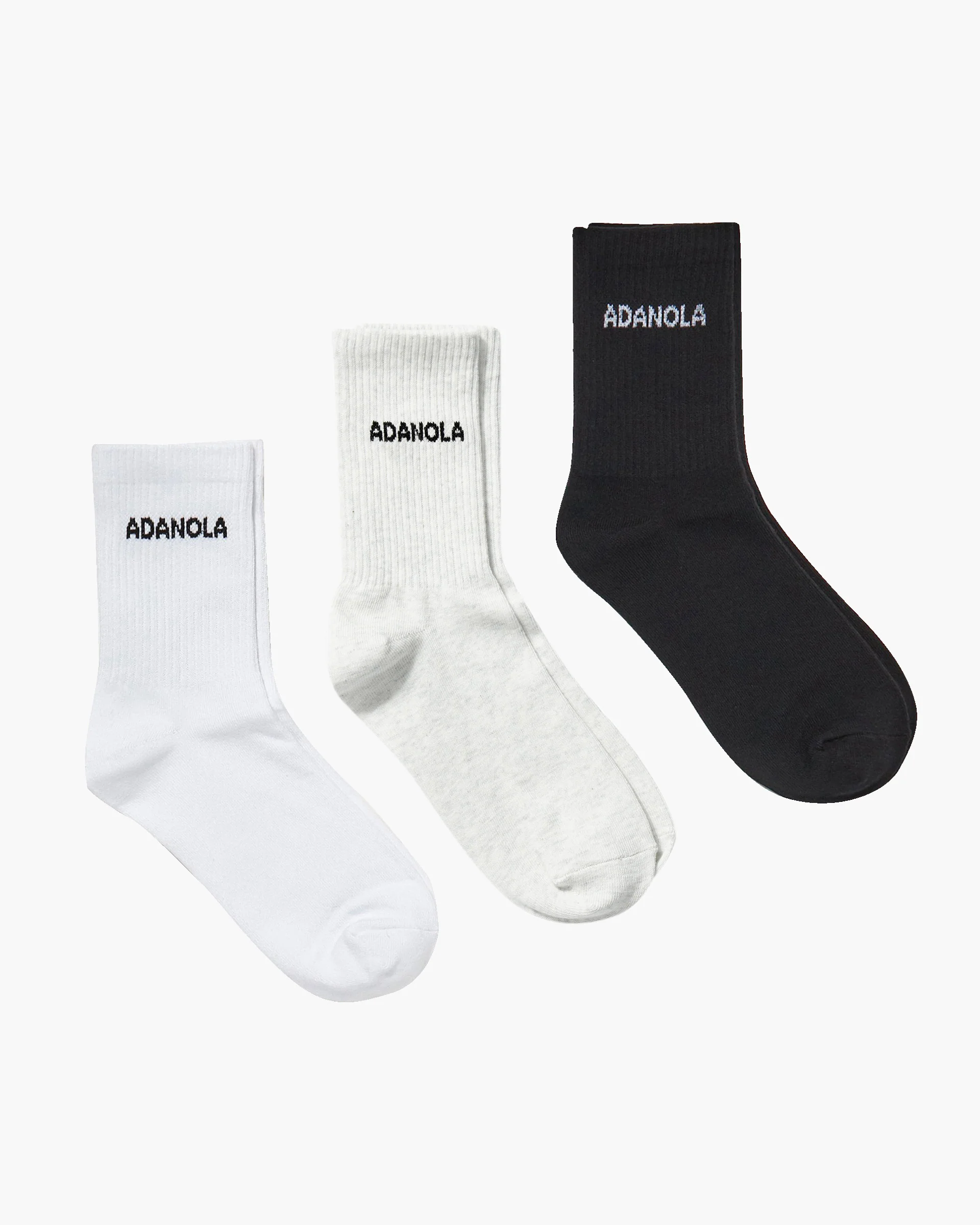 2191-3-pack-socks-white-black-grey-1.webp 3 Pack Socks - White, Black, Grey