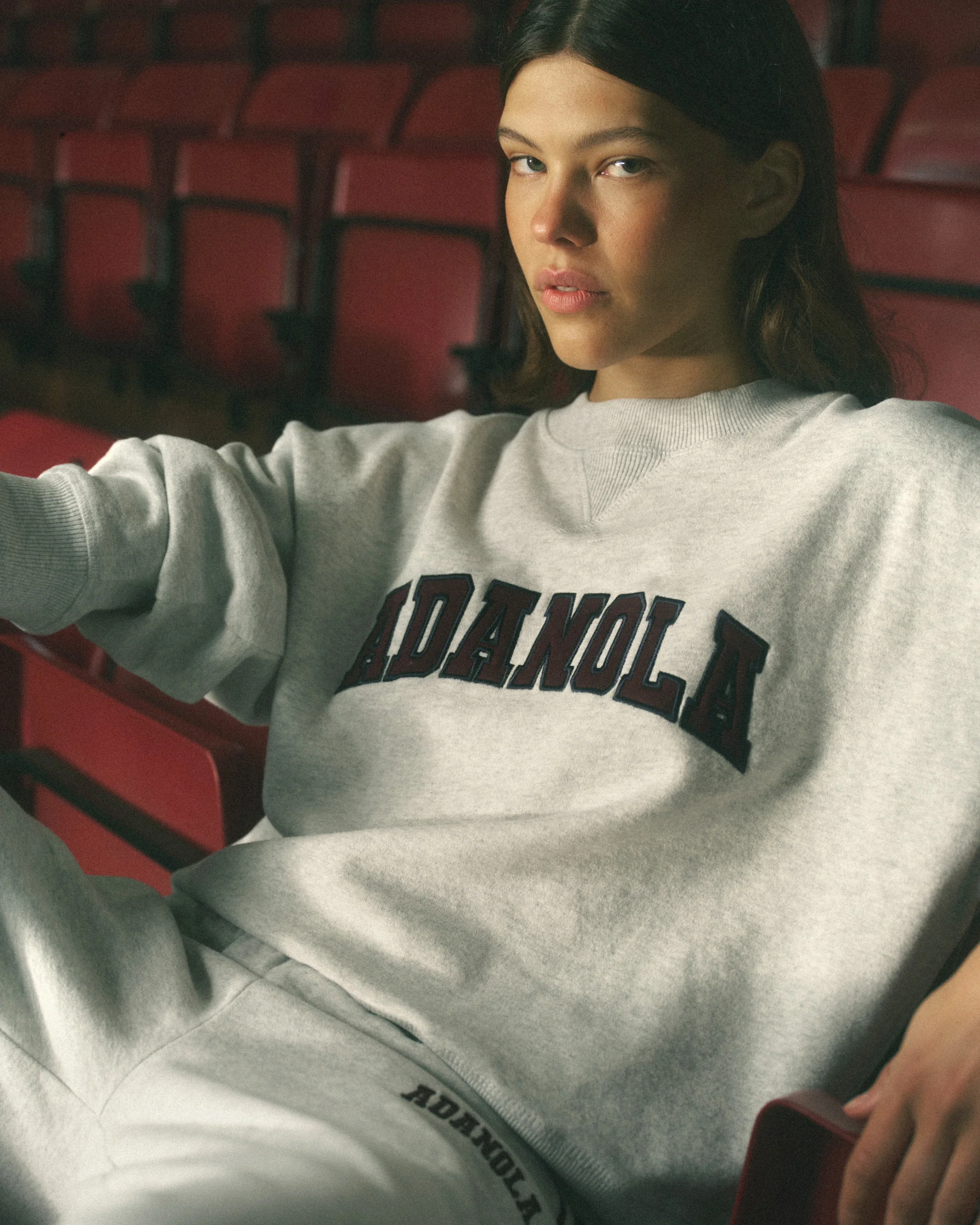 2444-varsity-loose-fit-sweatshirt-light-grey-melange-dark-cherry-5.webp Varsity Loose Fit Sweatshirt - Light Grey Melange/Dark Cherry