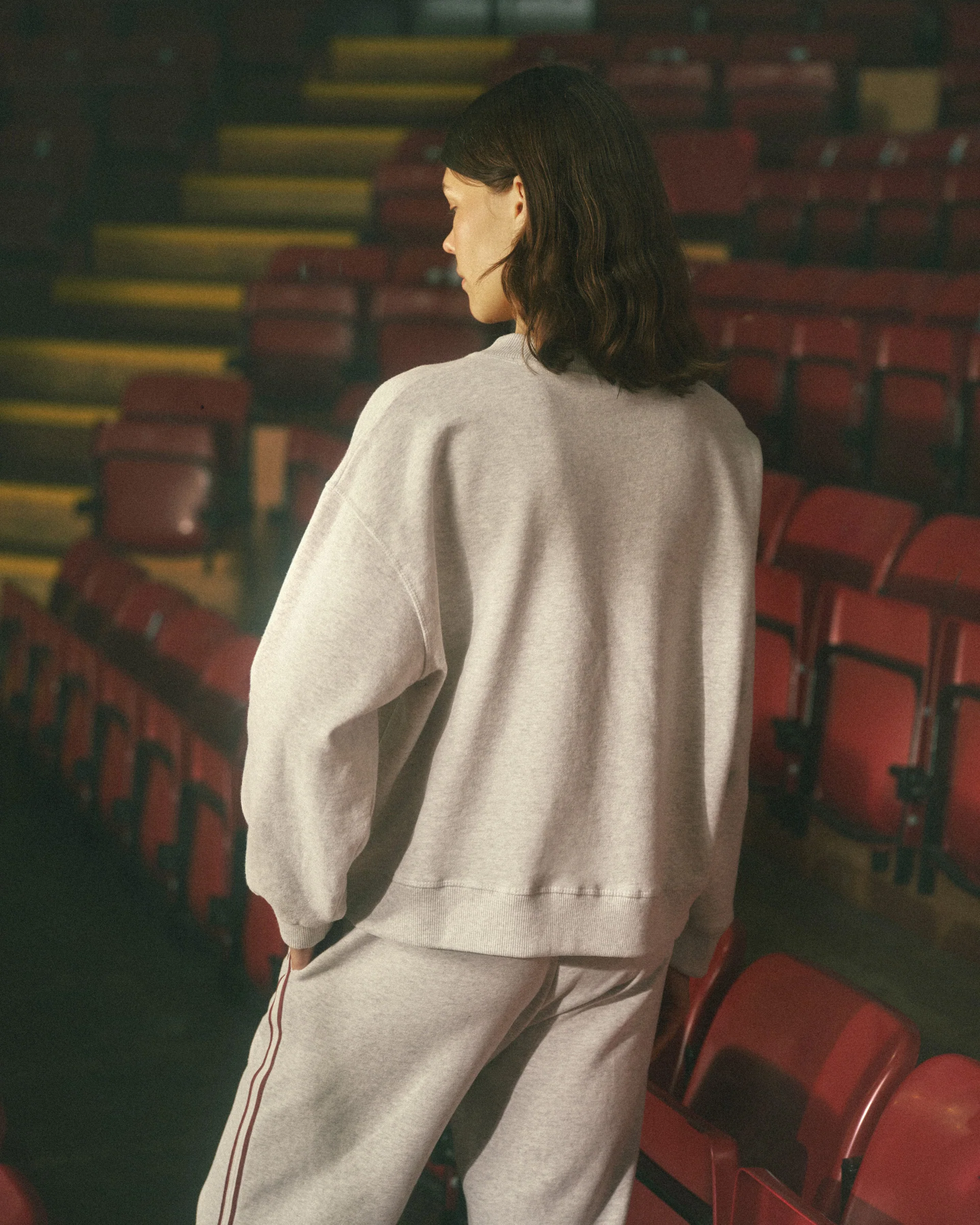 2444-varsity-loose-fit-sweatshirt-light-grey-melange-dark-cherry-6.webp Varsity Loose Fit Sweatshirt - Light Grey Melange/Dark Cherry