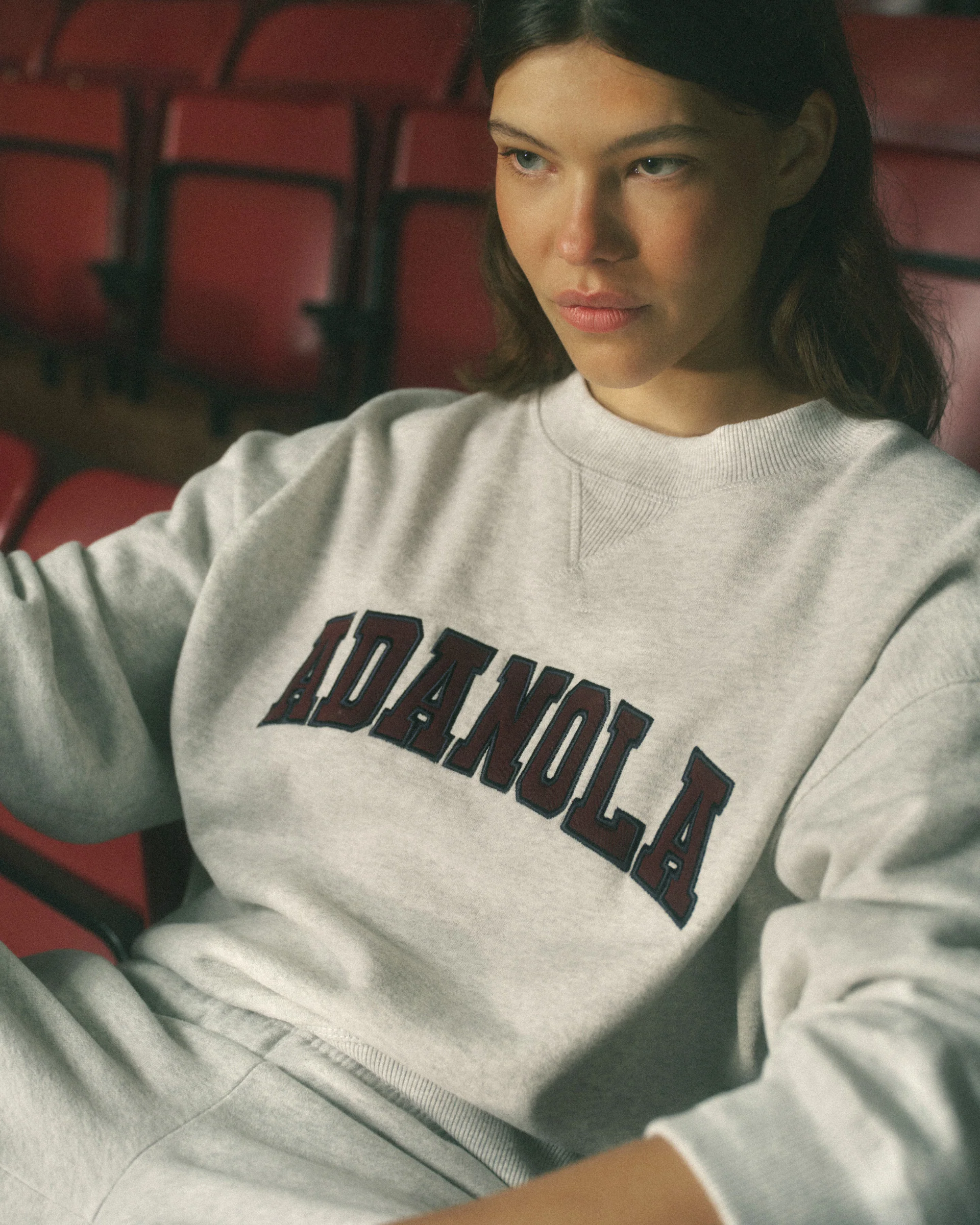 2444-varsity-loose-fit-sweatshirt-light-grey-melange-dark-cherry-7.webp Varsity Loose Fit Sweatshirt - Light Grey Melange/Dark Cherry