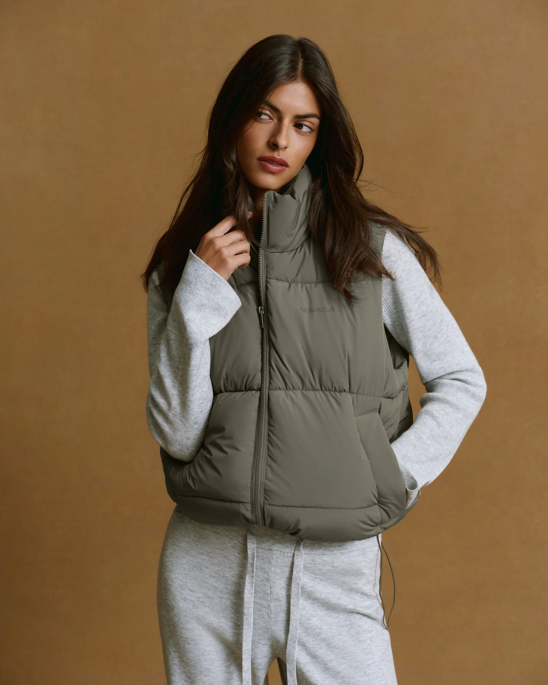 Puffer Gilet - Olive Green