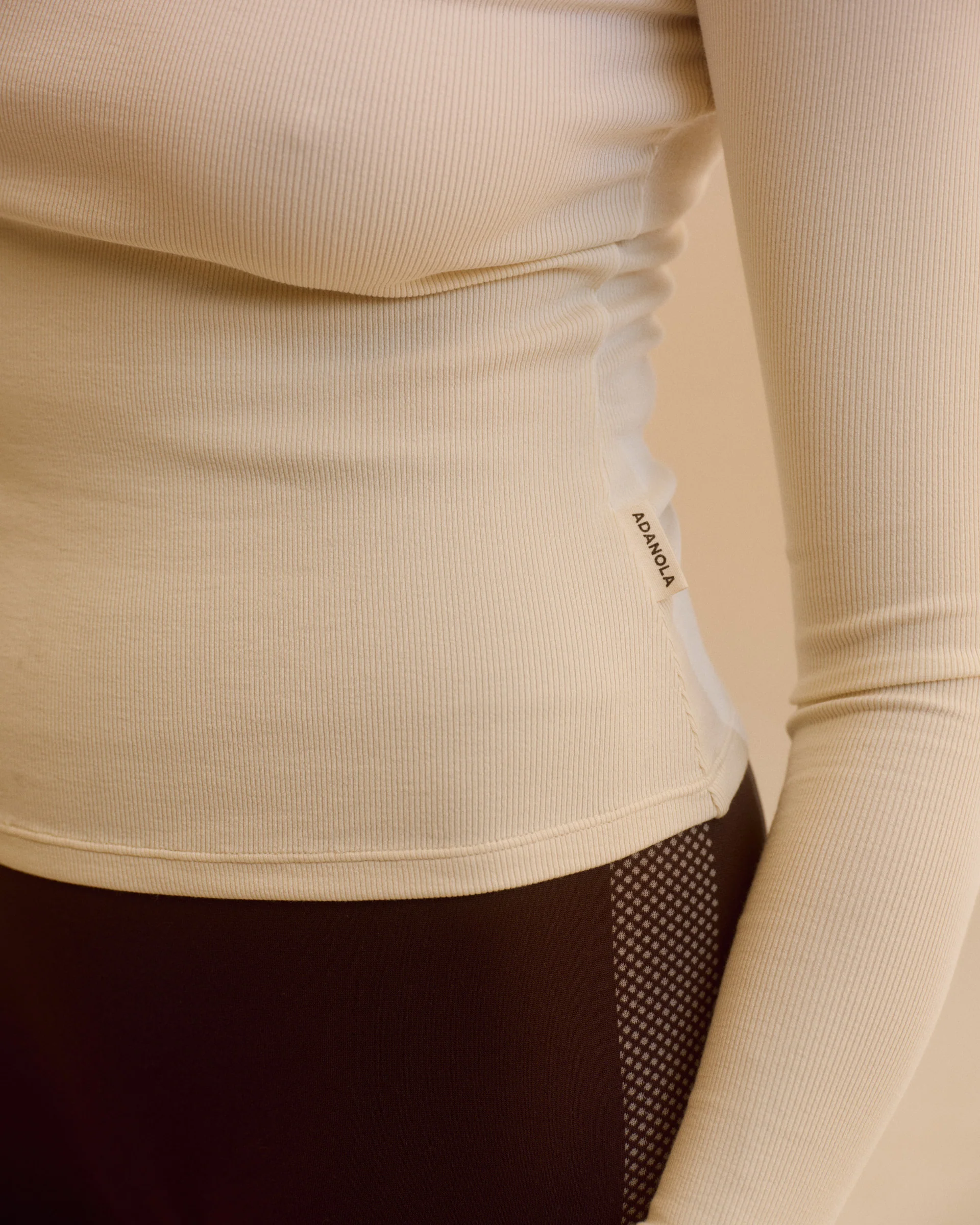 2733-rib-long-sleeve-high-neck-top-marshmallow-white-3.webp Rib Long Sleeve High Neck Top - Marshmallow White