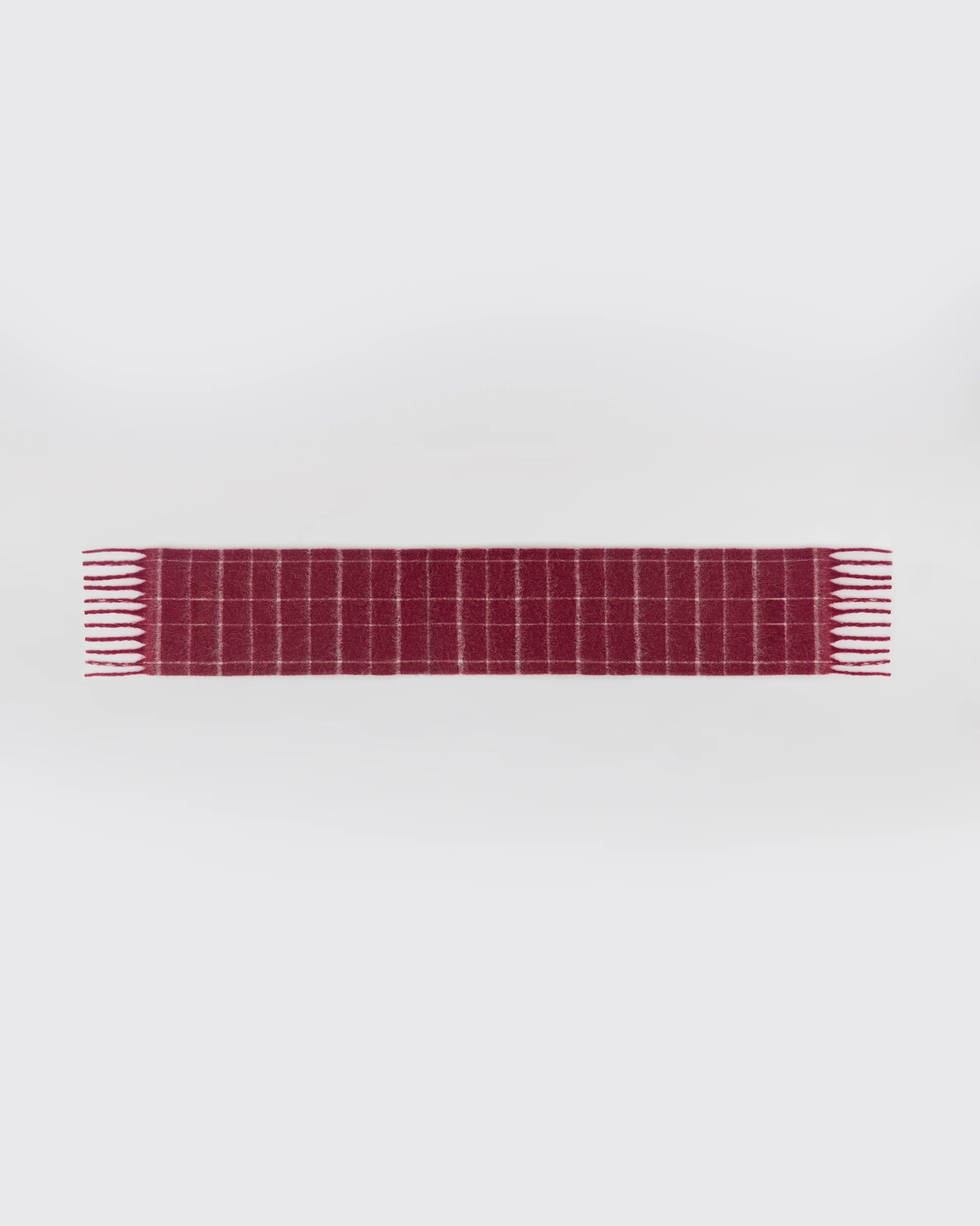 2960-brushed-checked-scarf-berry-red-3.webp Brushed Checked Scarf - Berry Red