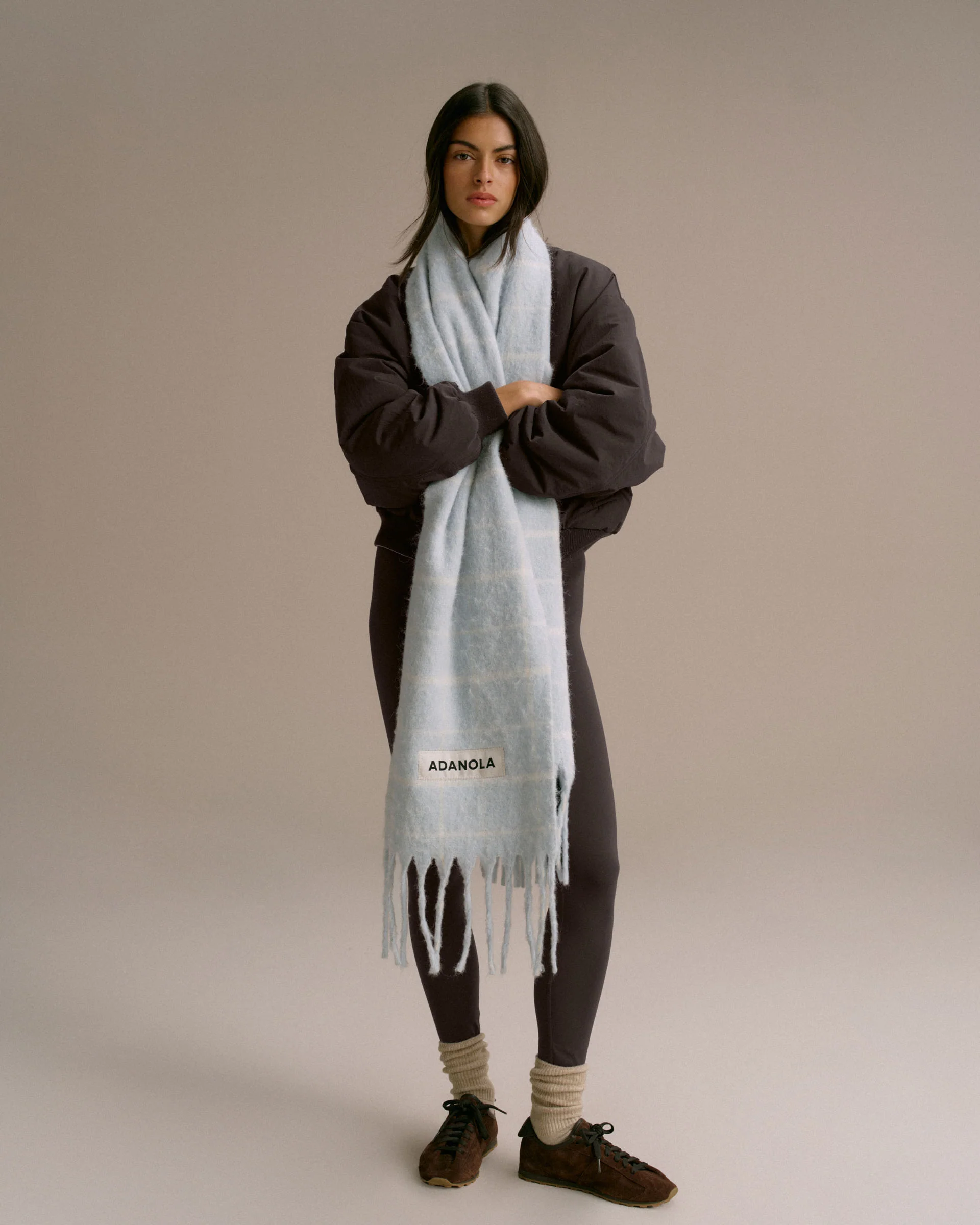 2961-brushed-checked-scarf-light-blue-6.webp Brushed Checked Scarf - Light Blue