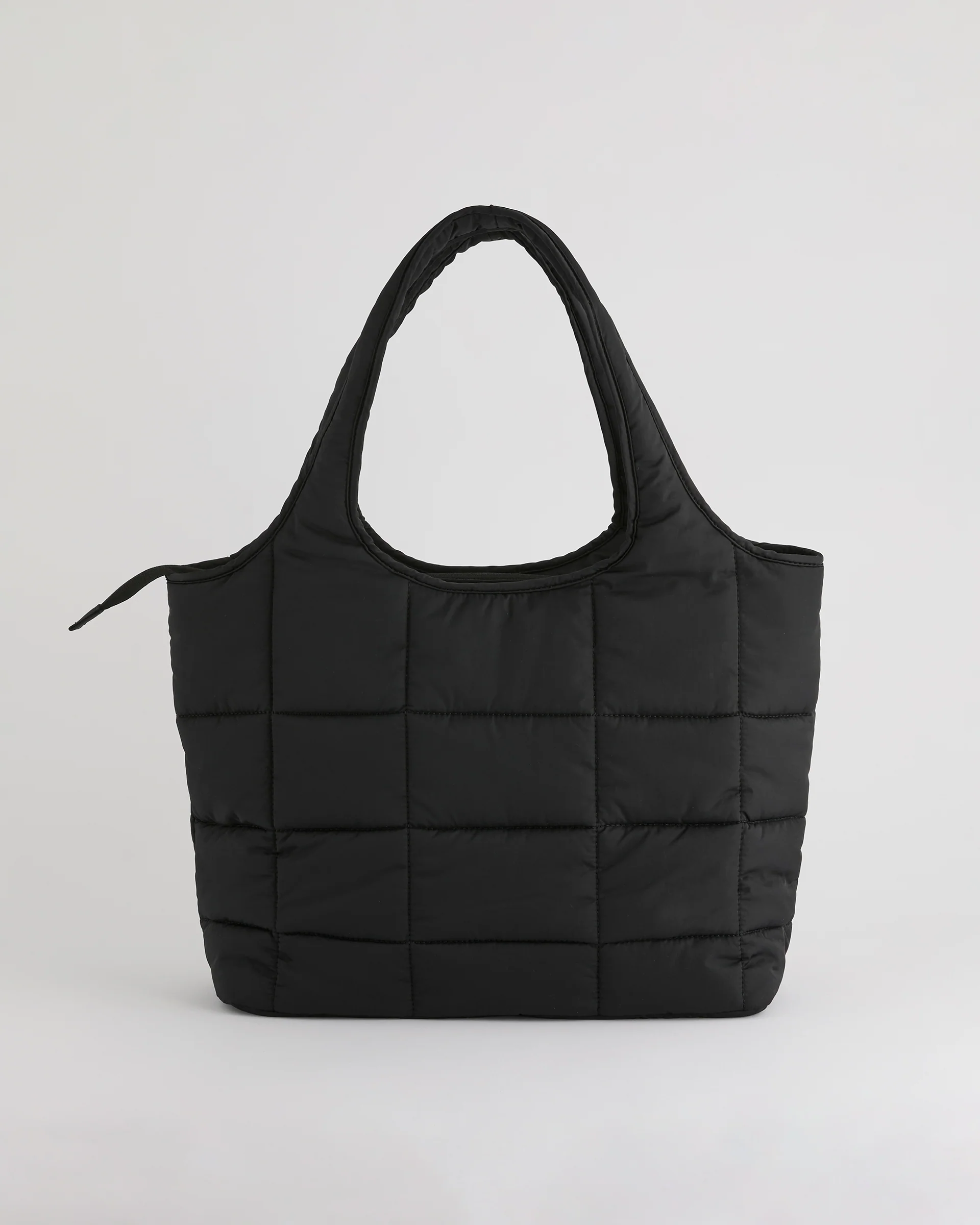 3045-quilted-nylon-shoulder-bag-black-4.webp Quilted Nylon Shoulder Bag - Black