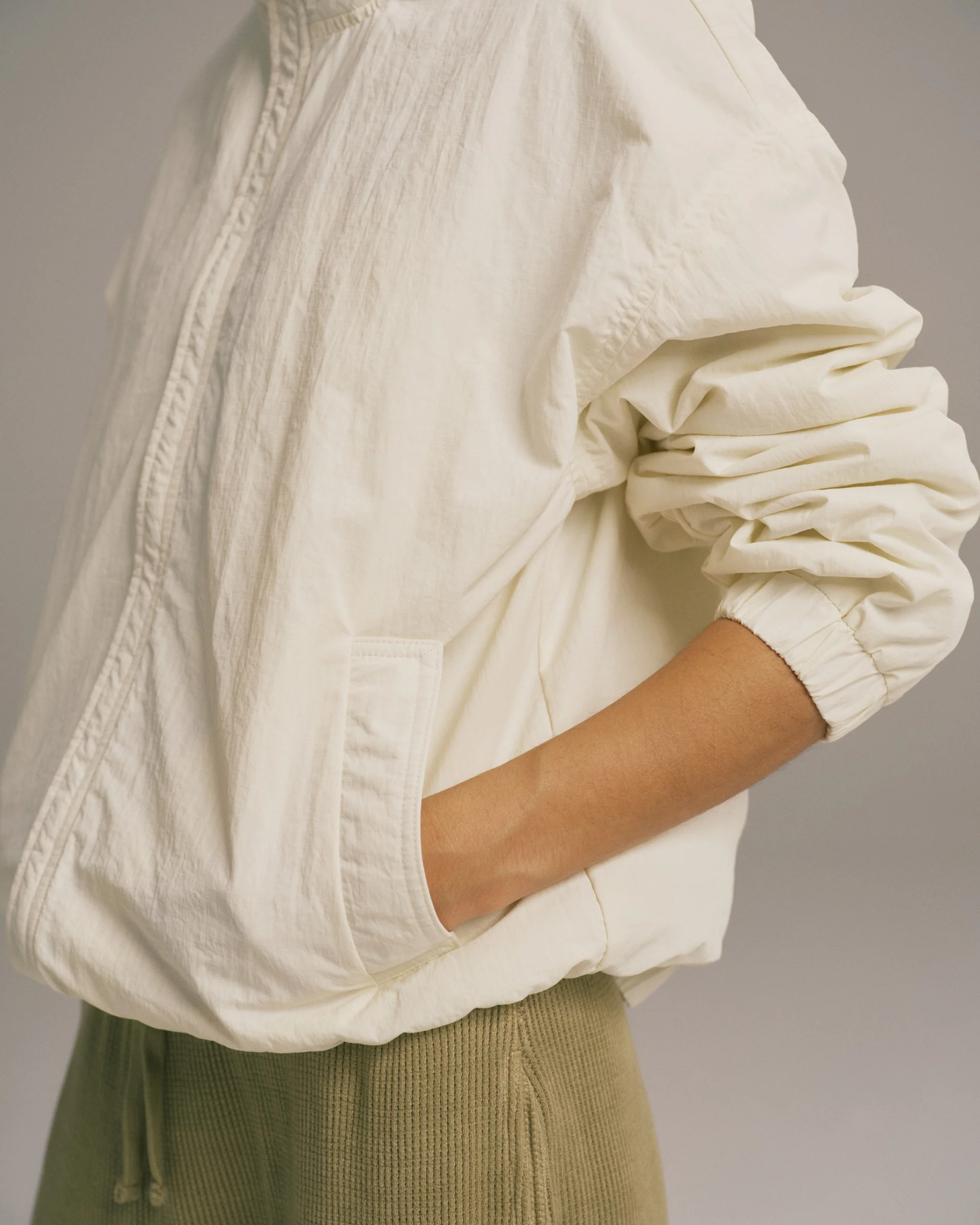 3141-funnel-neck-track-jacket-marshmallow-white-4.webp Funnel Neck Track Jacket - Marshmallow White