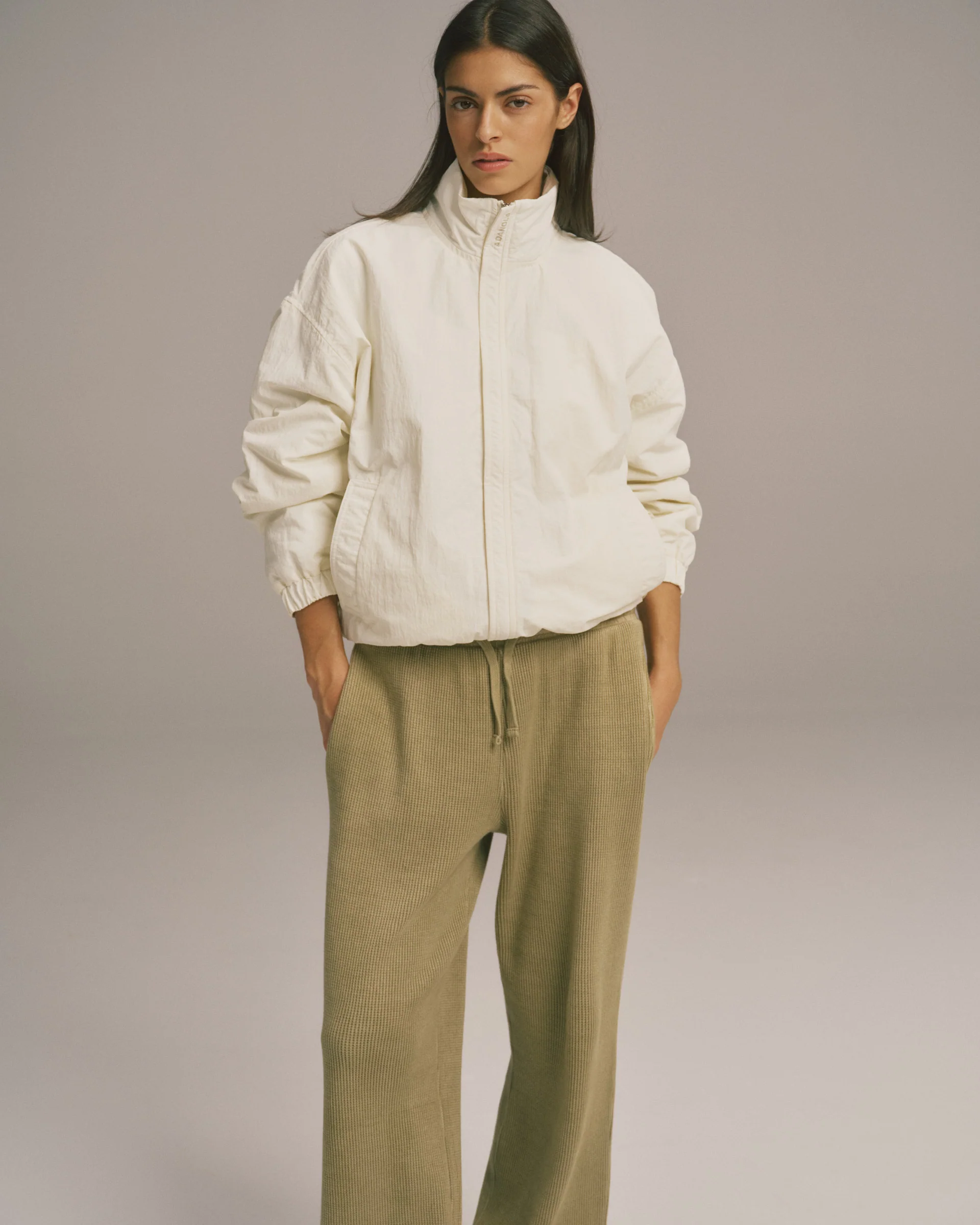 3141-funnel-neck-track-jacket-marshmallow-white-5.webp Funnel Neck Track Jacket - Marshmallow White