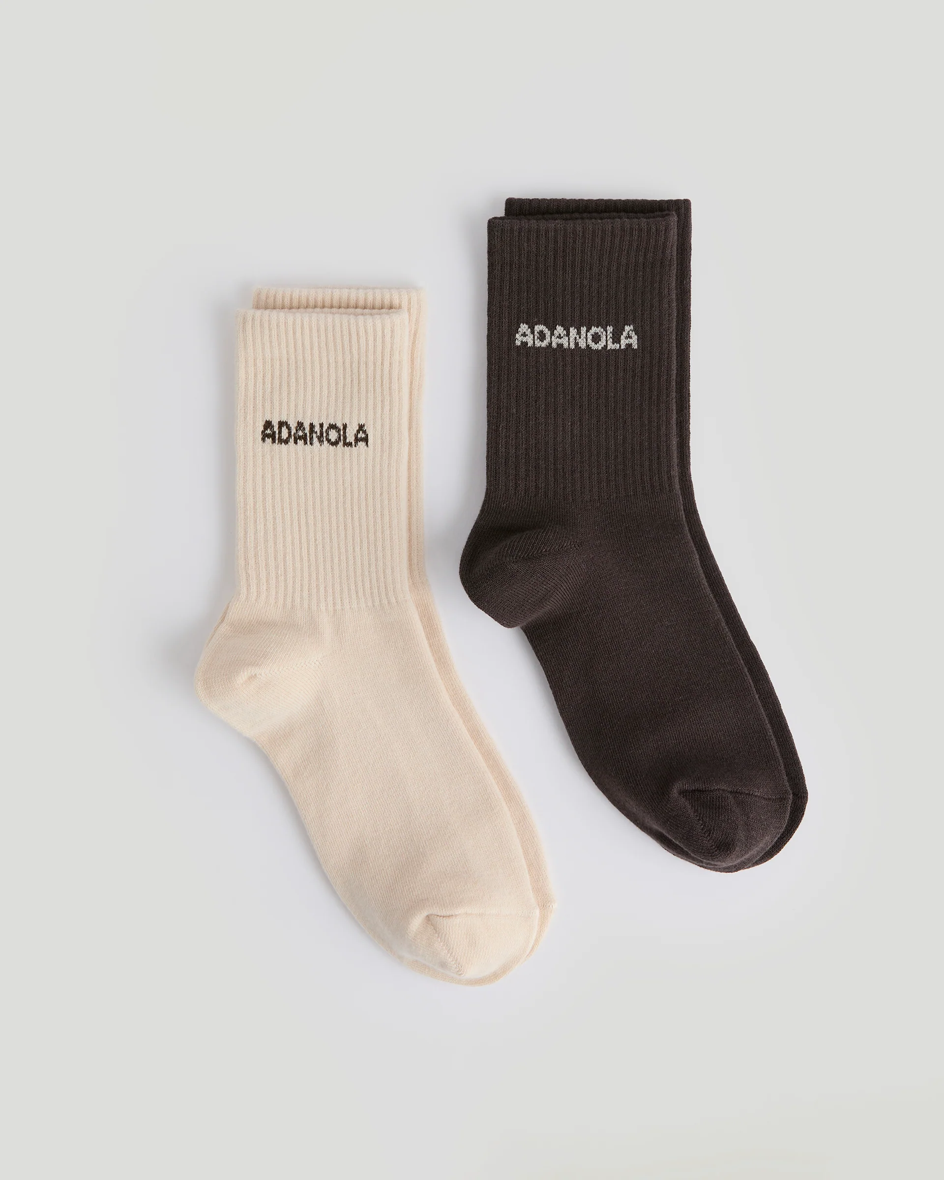 3275-2-pack-socks-cream-coffee-bean-1.webp 2 Pack Socks - Cream/Coffee Bean