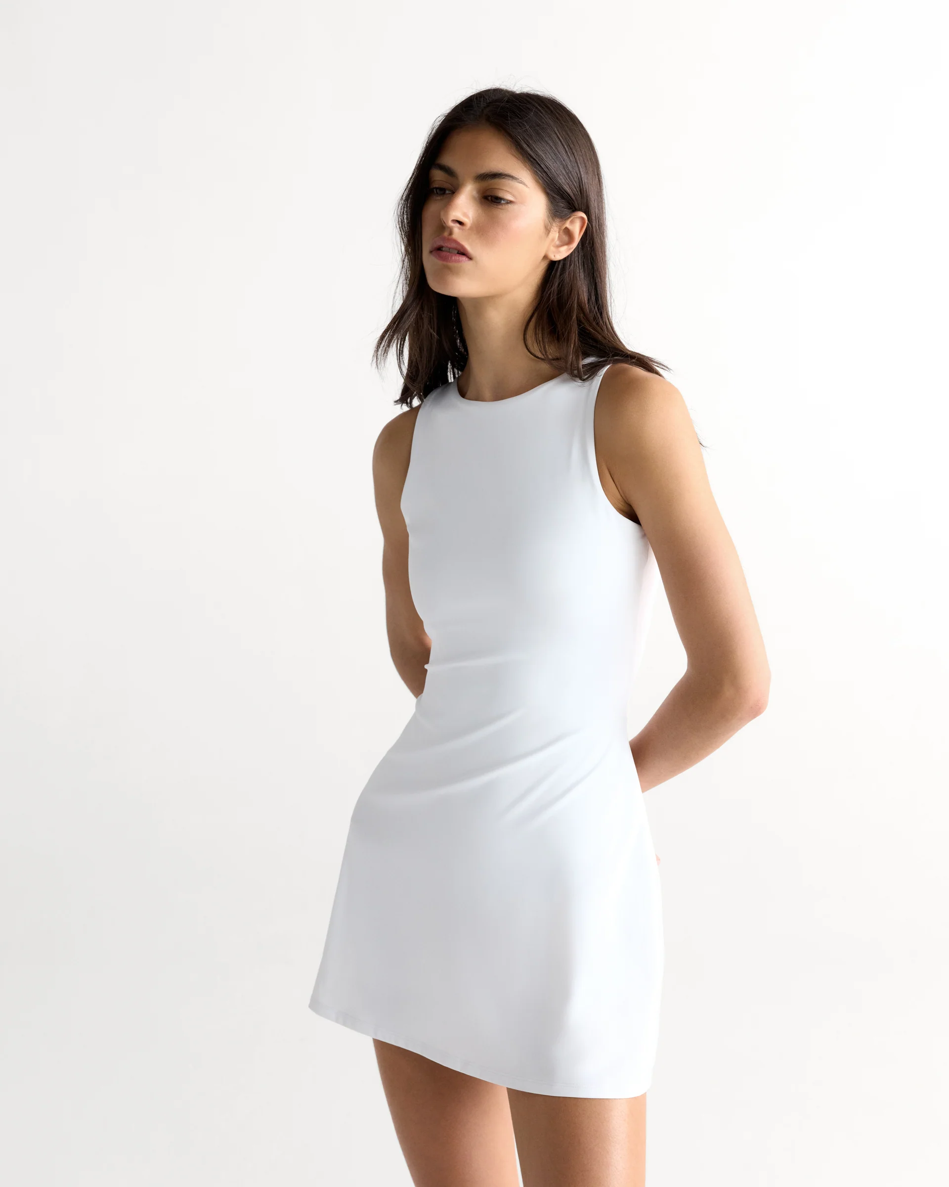 3334-ultimate-scoop-back-dress-white-1.webp Ultimate Scoop Back Dress - White