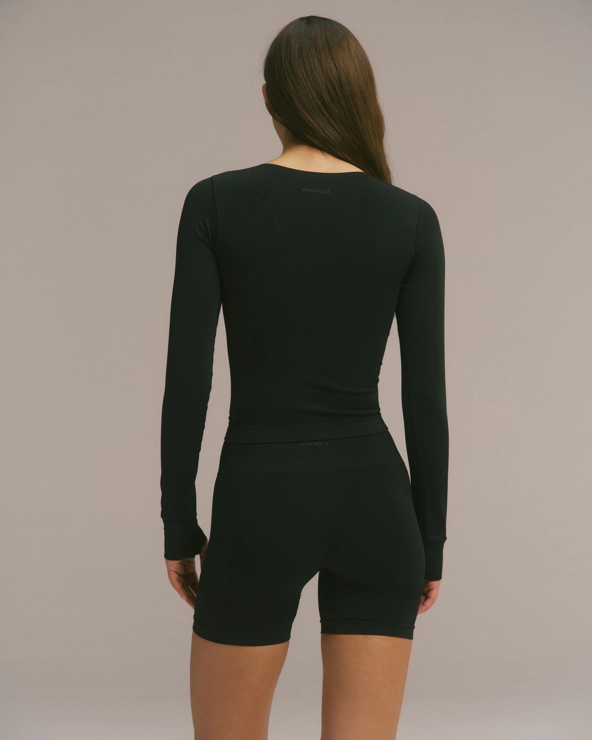 Seamless Long Sleeve Top - Black