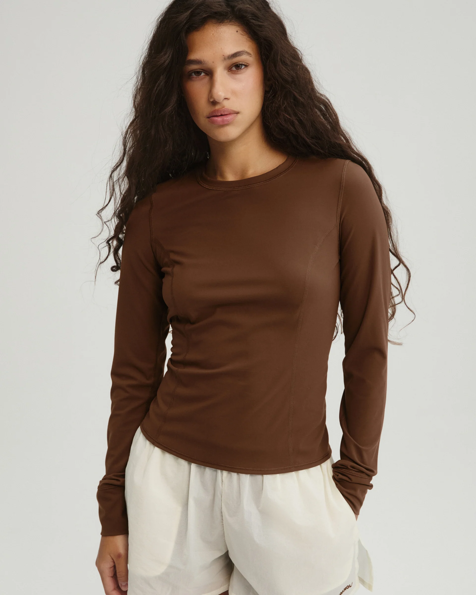 3462-panelled-long-sleeve-top-mocha-brown-1.webp Panelled Long Sleeve Top - Mocha Brown