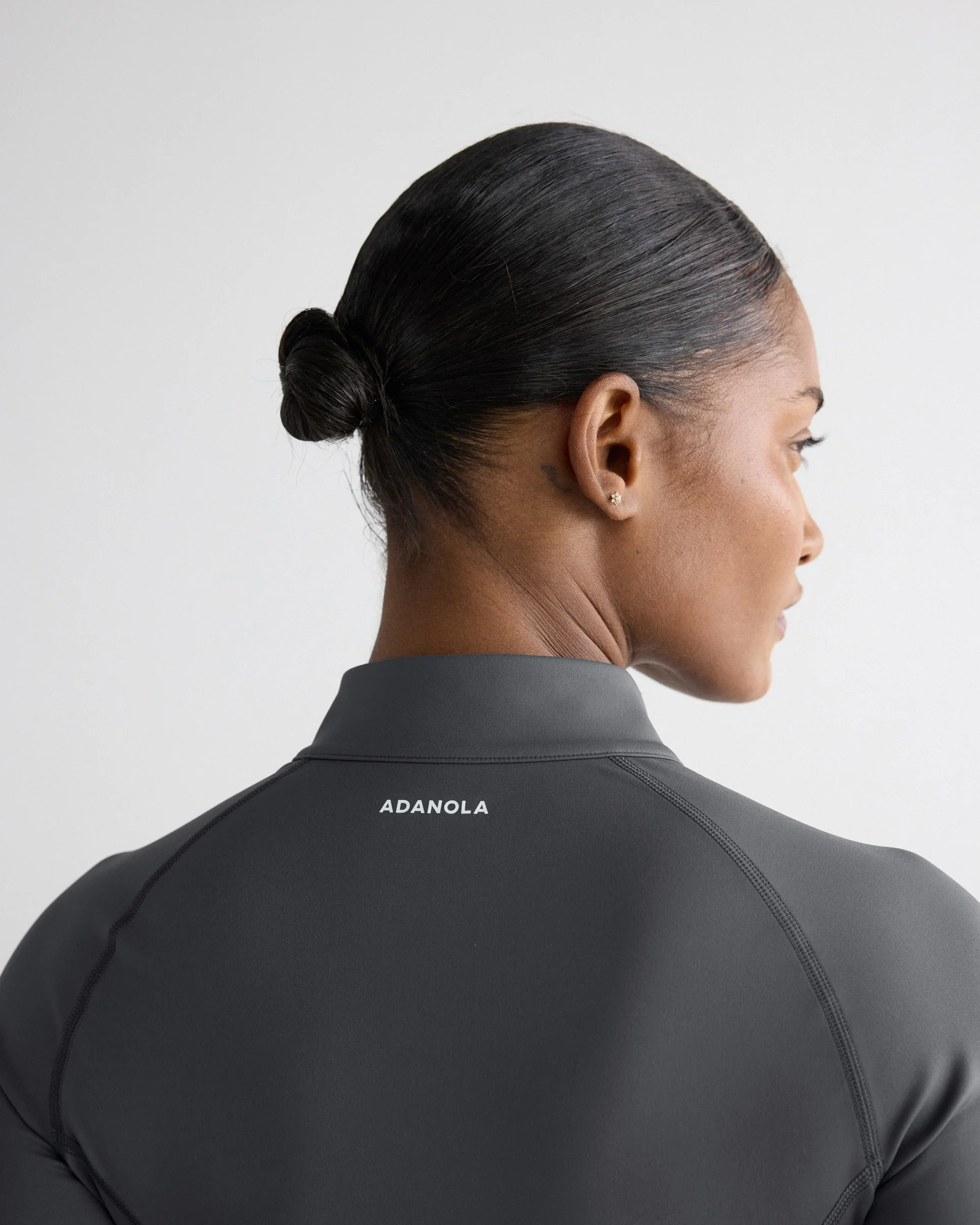 Ultimate Long Sleeve Zip Up Top - Graphite Grey