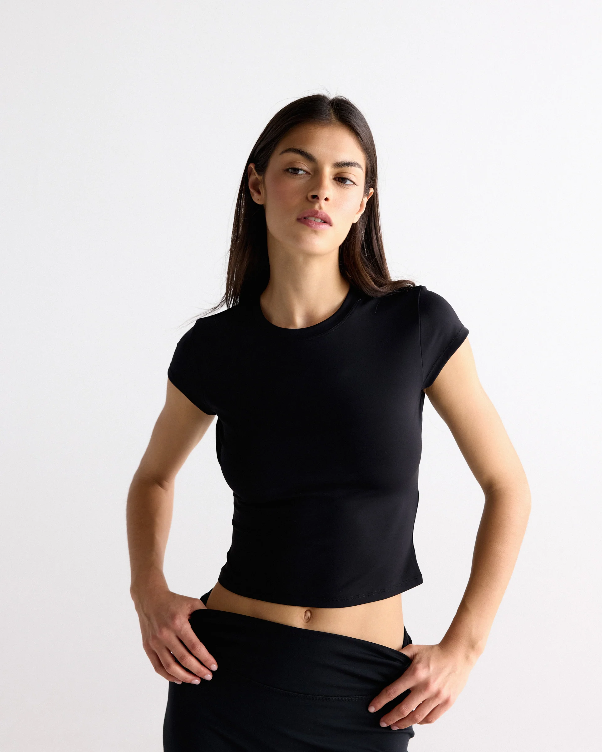 4056-ultimate-cap-sleeve-top-black-2.webp Ultimate Cap Sleeve Top - Black