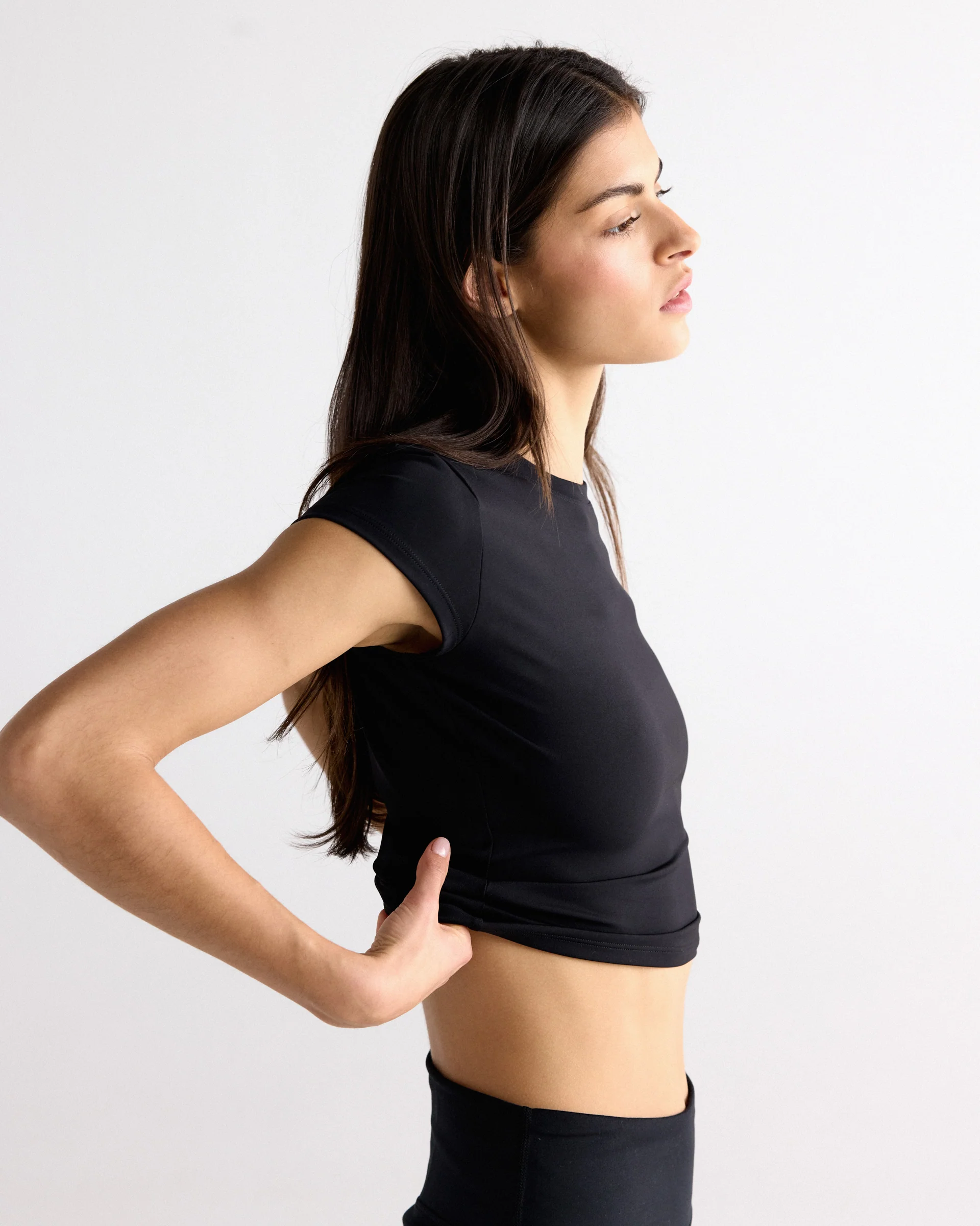 4056-ultimate-cap-sleeve-top-black-4.webp Ultimate Cap Sleeve Top - Black