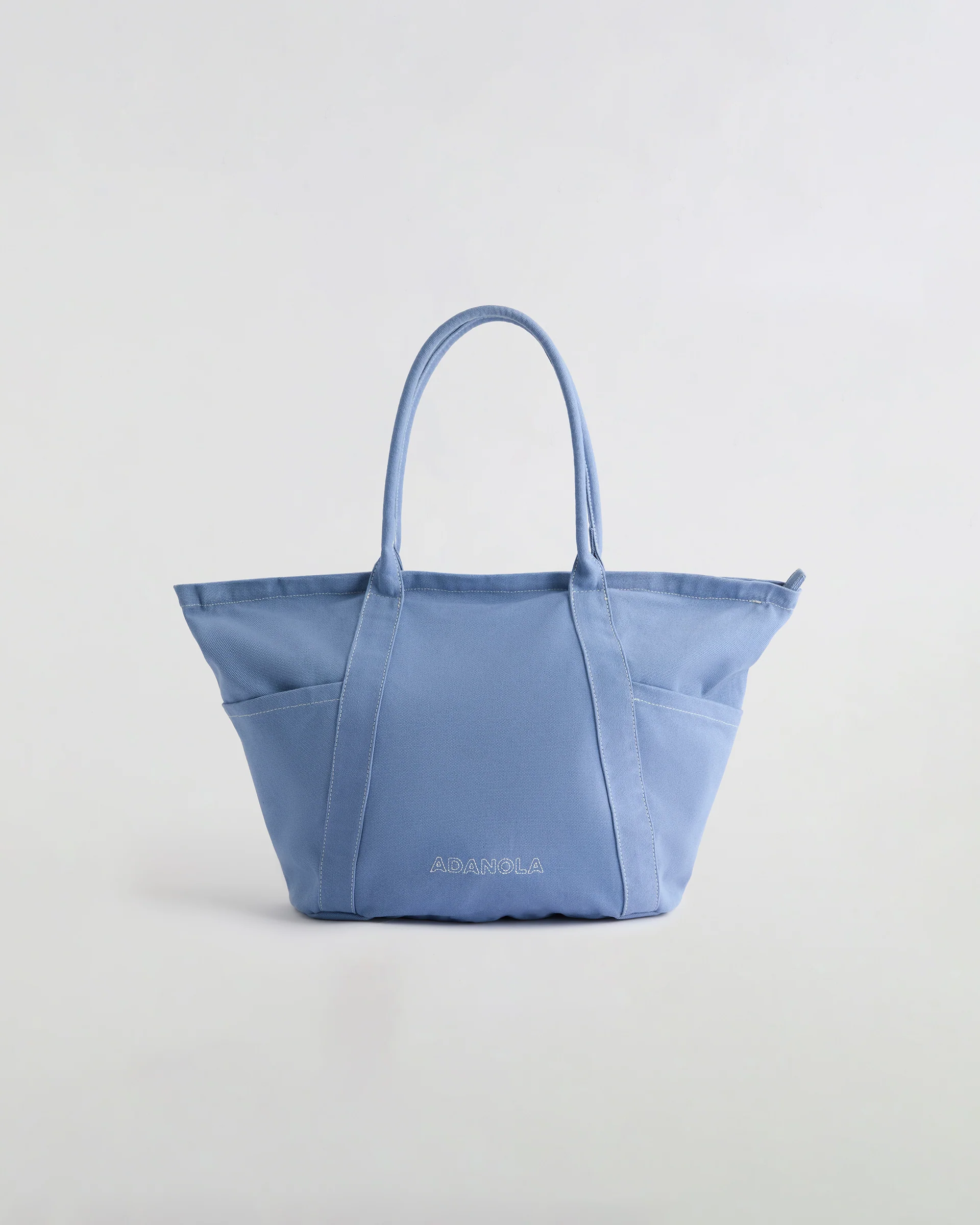Heavy Canvas Washed Tote Bag - Blossom Blue