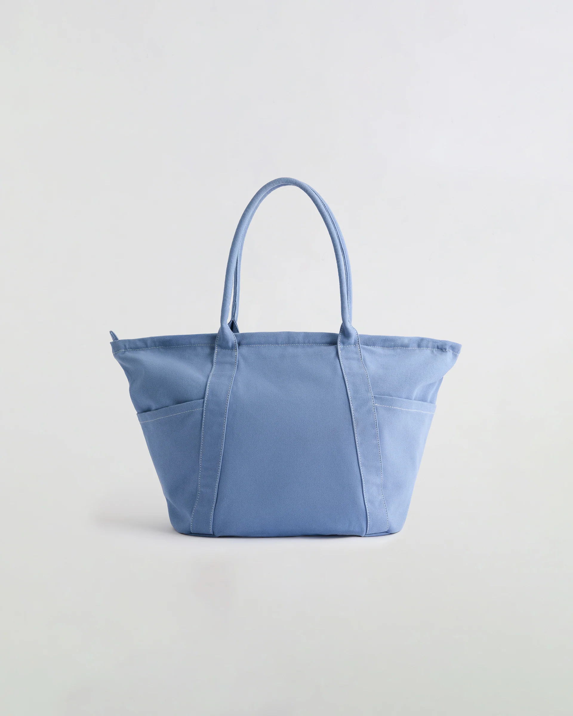 Heavy Canvas Washed Tote Bag - Blossom Blue