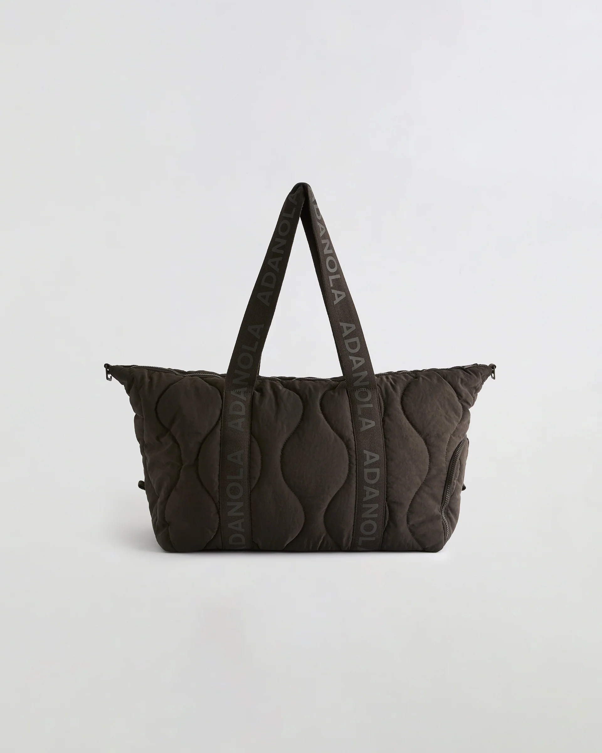 Quilted Nylon Duffle Bag - Coffee Bean