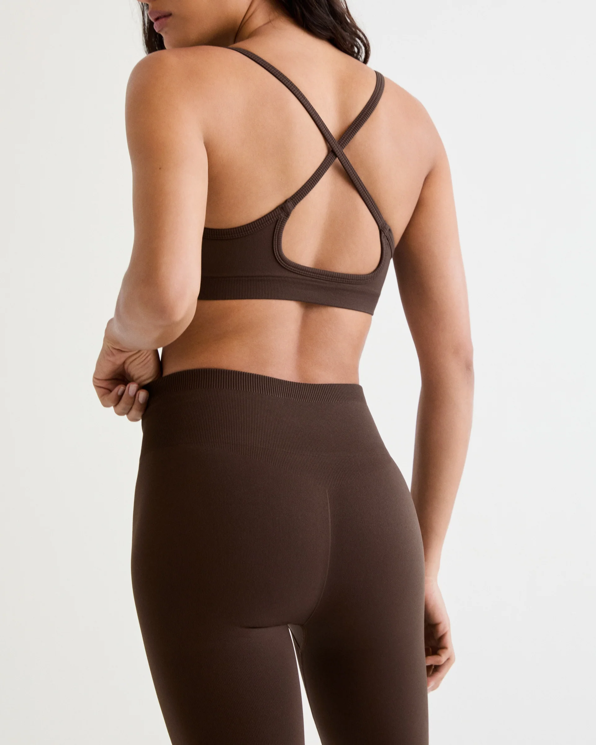 4571-classic-seamless-cross-back-bra-chocolate-brown-1.webp Classic Seamless Cross Back Bra - Chocolate Brown