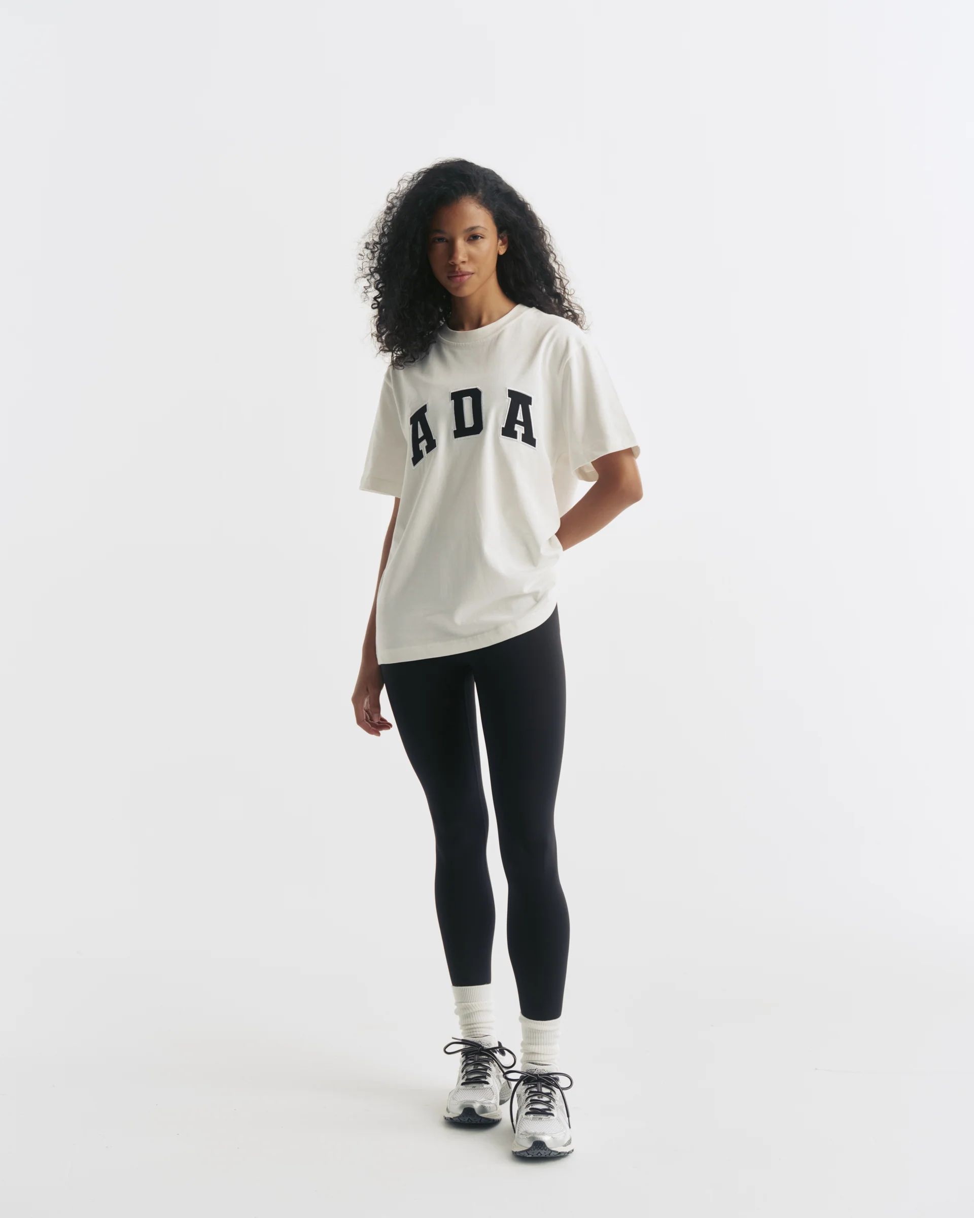 5130-ada-short-sleeve-oversized-t-shirt-white-black-4.webp ADA Short Sleeve Oversized T-shirt - White/Black
