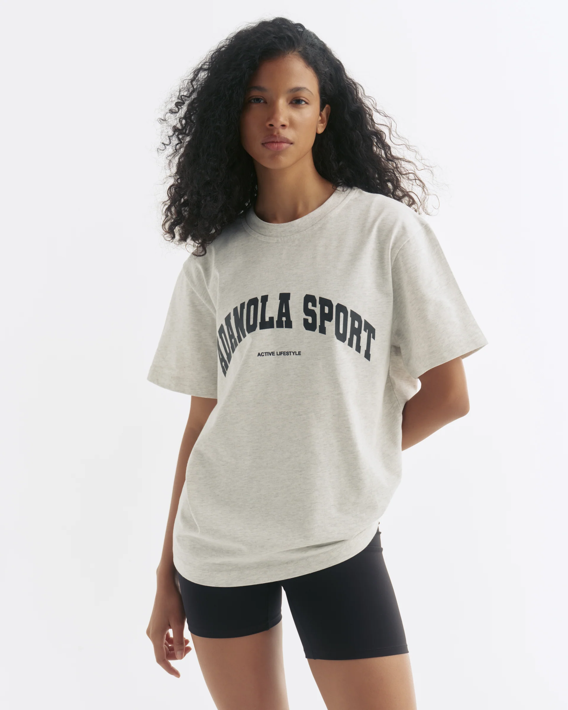 5235-as-short-sleeve-oversized-t-shirt-light-grey-melange-black-1.webp AS Short Sleeve Oversized T-shirt - Light Grey Melange/Black