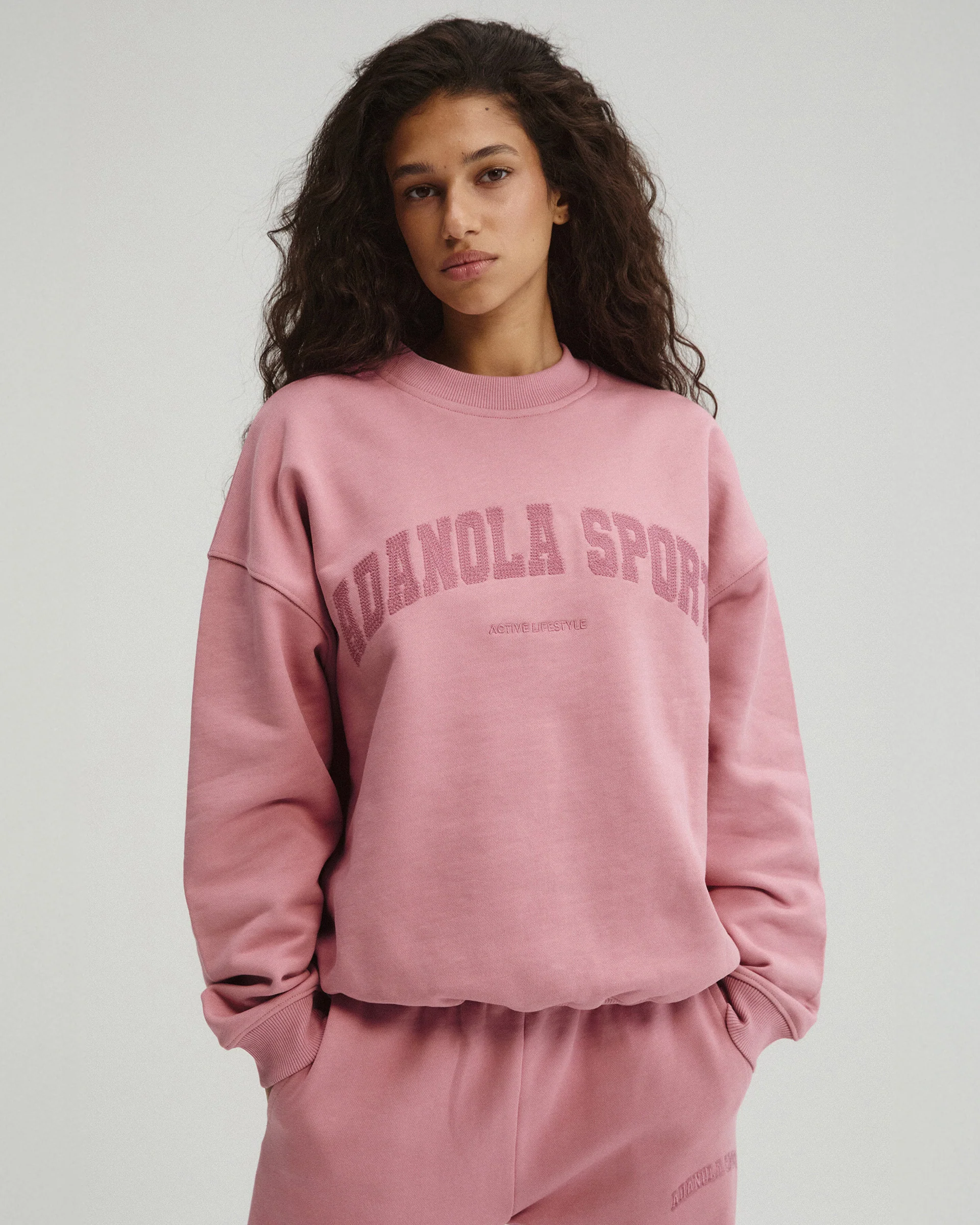 5356-as-chain-stitch-oversized-sweatshirt-dusty-pink-1.webp AS Chain Stitch Oversized Sweatshirt - Dusty Pink