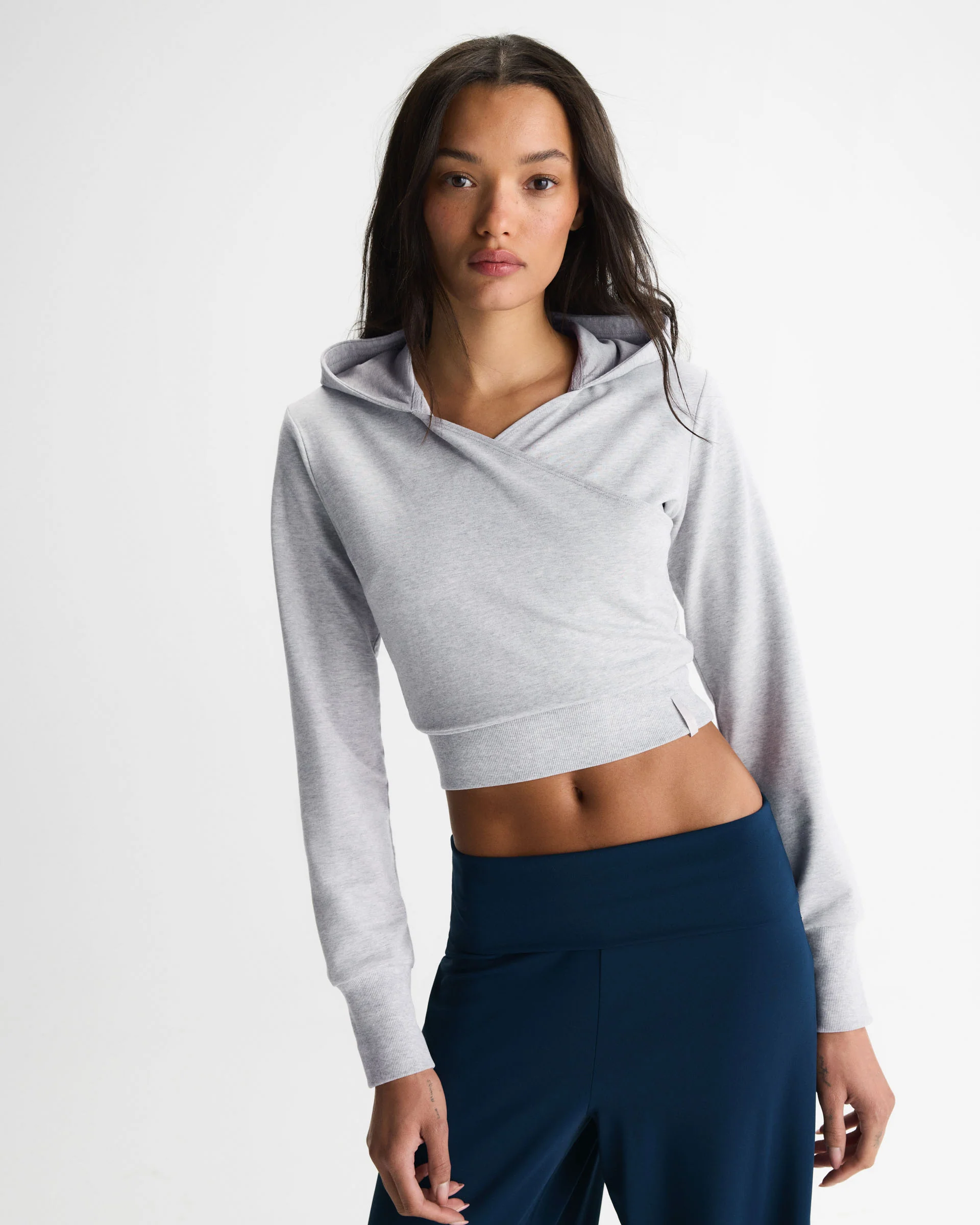 5400-wrap-modal-hoodie-top-light-grey-melange-1.webp Wrap Modal Hoodie Top - Light Grey Melange