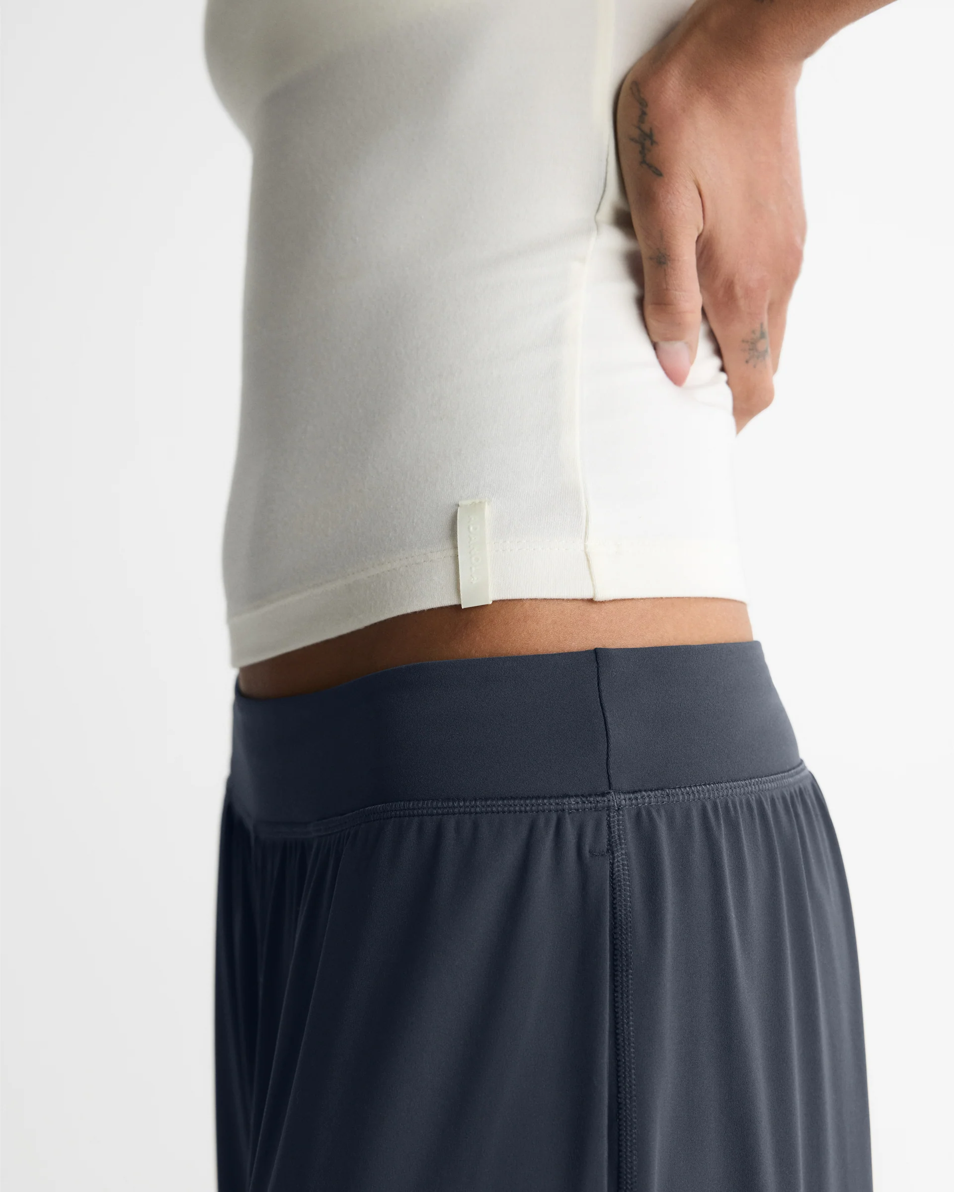 Soft Modal Skinny Strap Cami Top - Marshmallow White