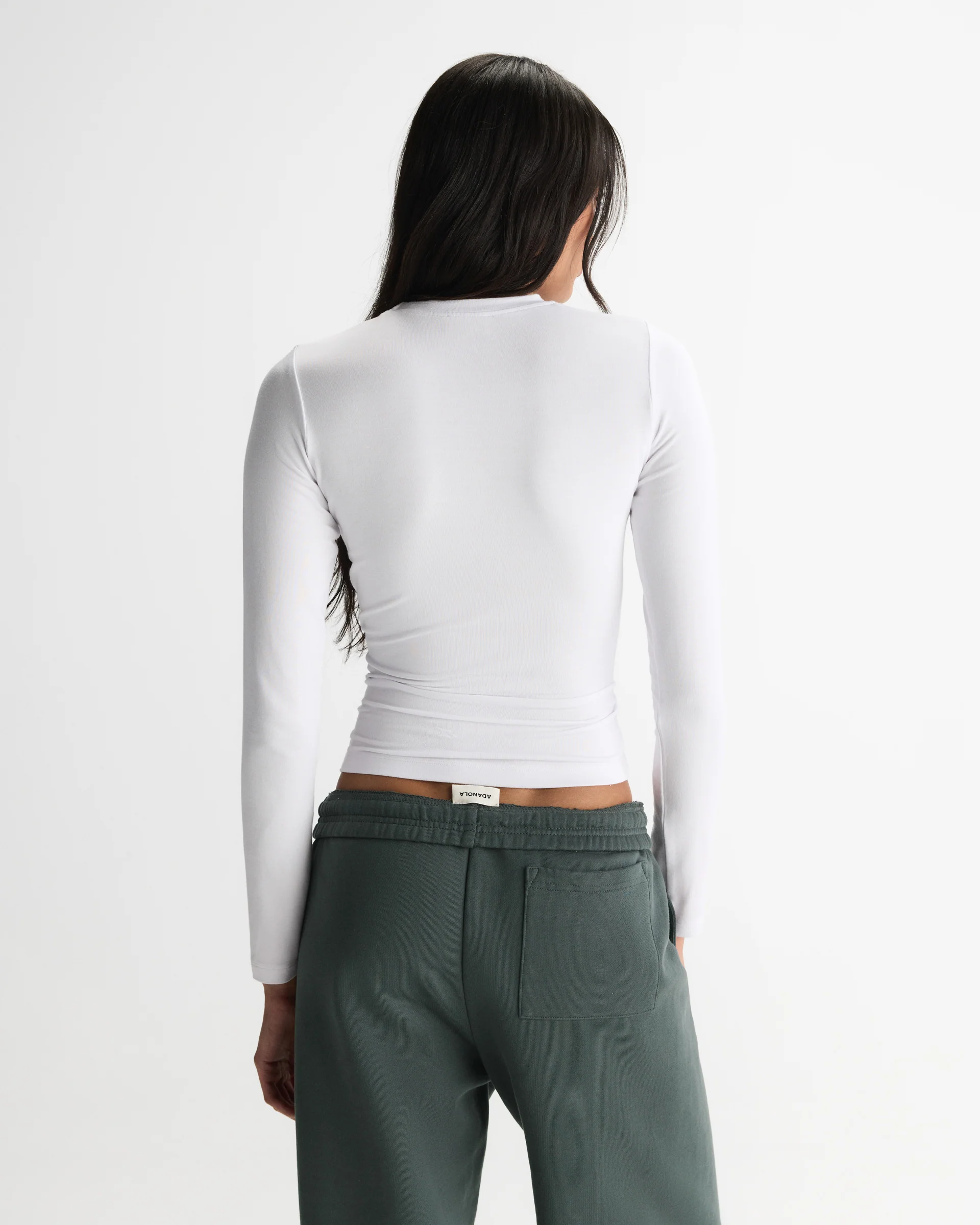 Soft Modal Long Sleeve Top - White