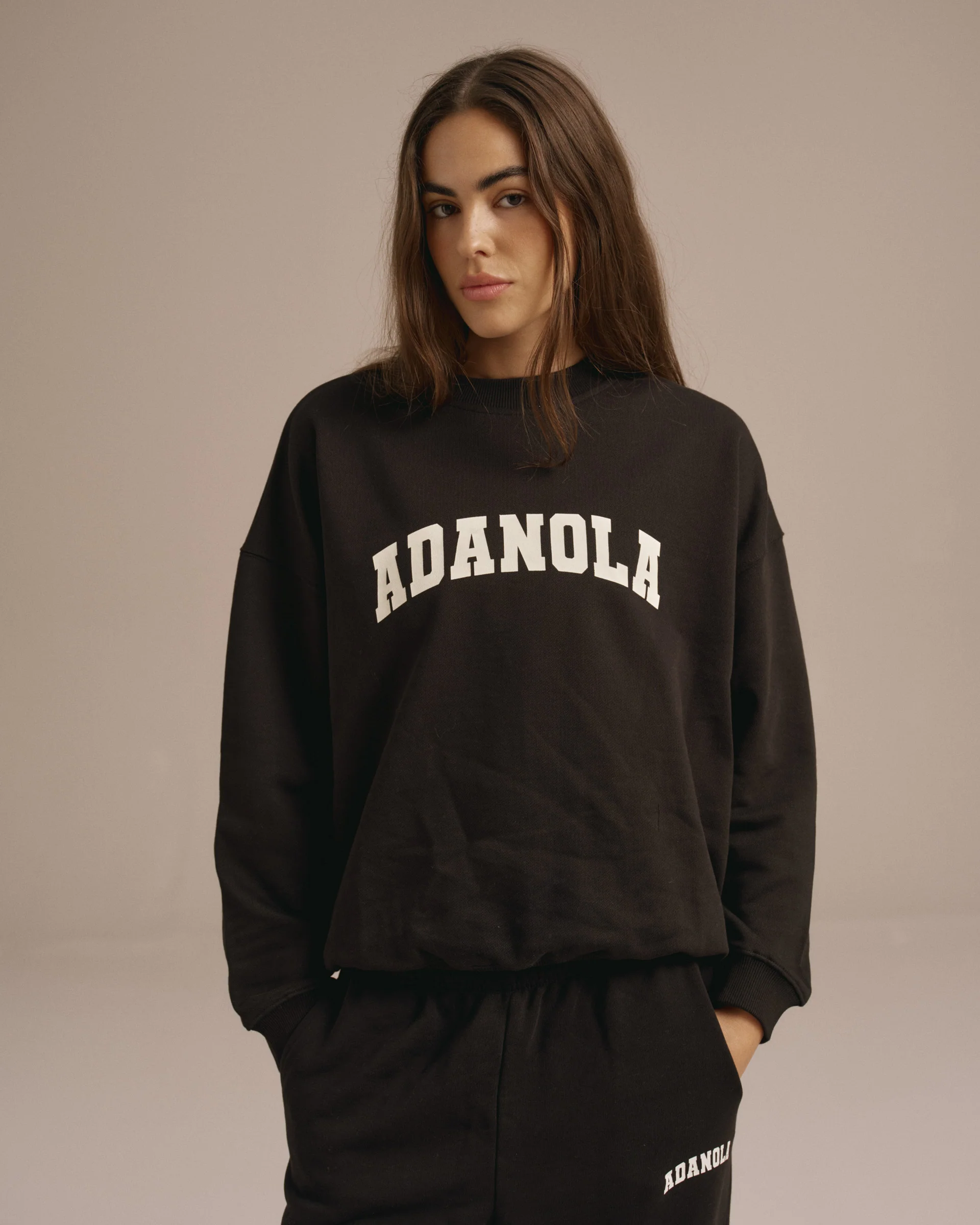 Varsity Oversized Sweatshirt - Black