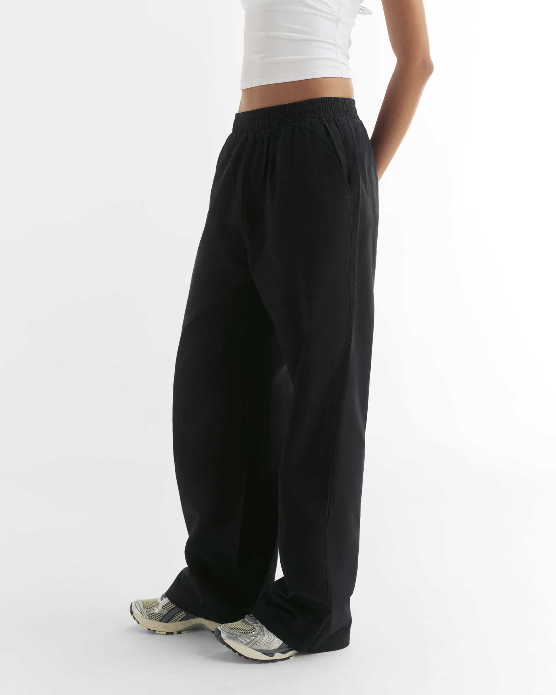6018-cotton-pull-on-pants-black-1.webp Cotton Pull on Pants - Black