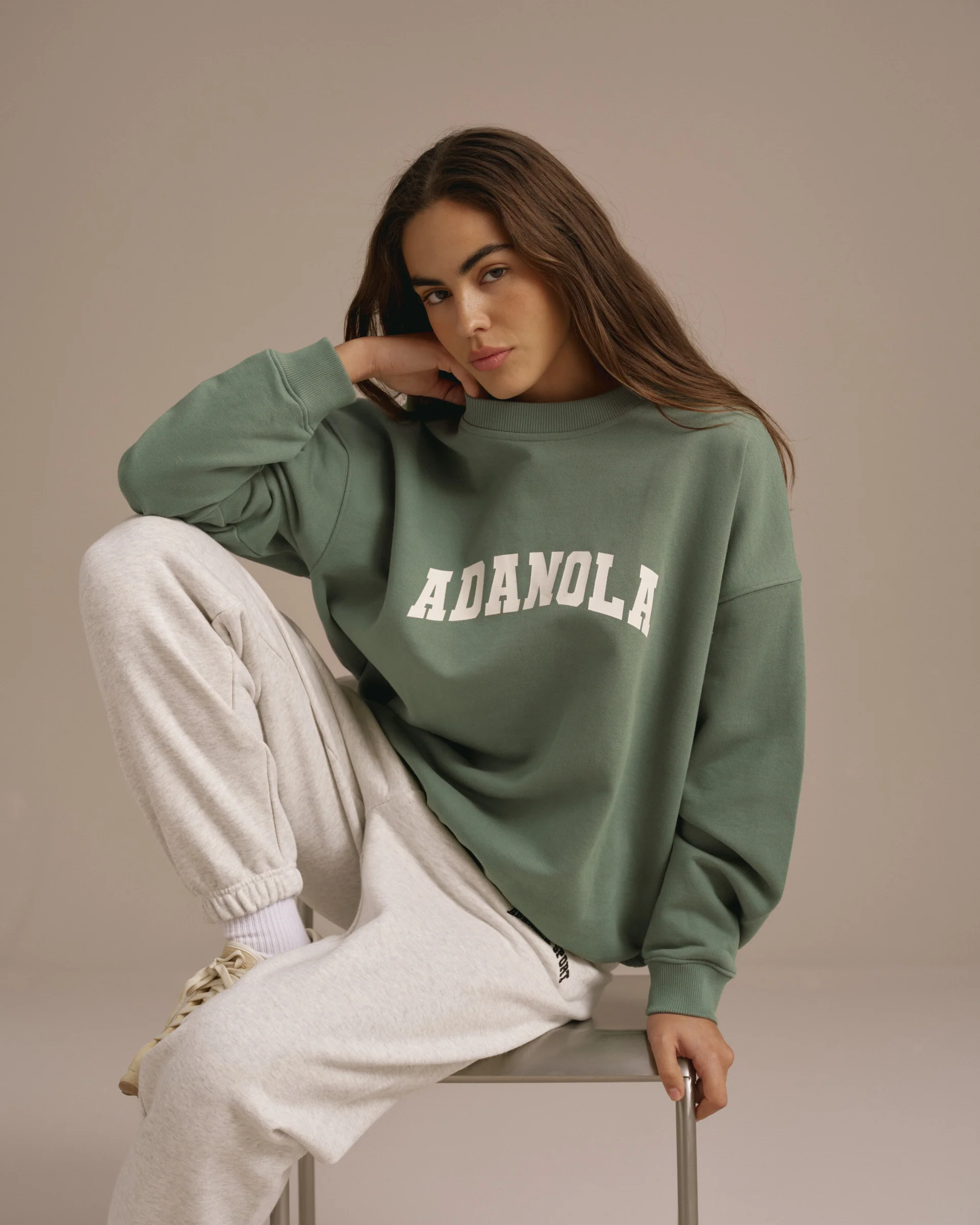 6093-varsity-oversized-sweatshirt-eden-green-marshmallow-white-1.webp Varsity Oversized Sweatshirt - Eden Green/Marshmallow White