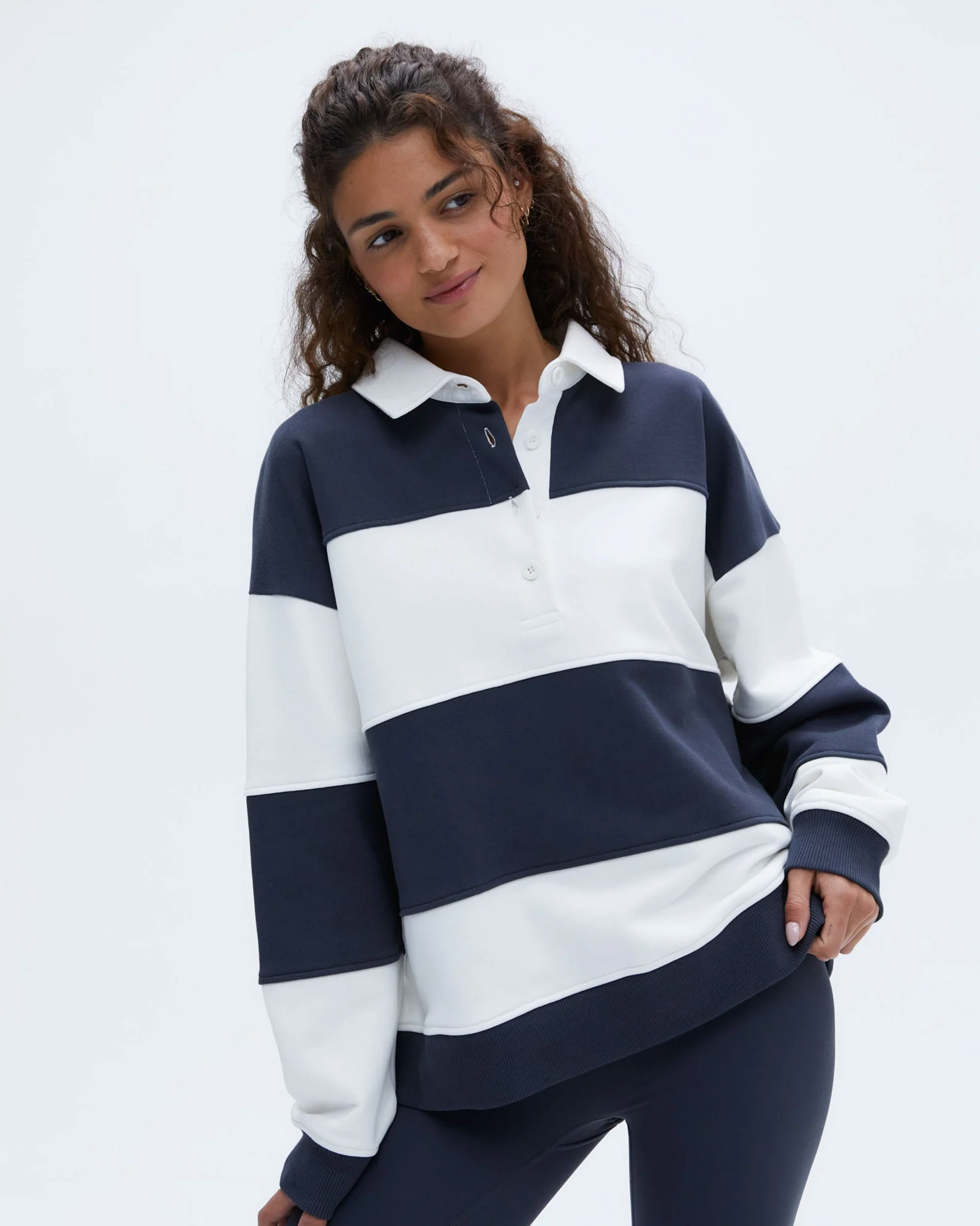 6154-stripe-oversized-henley-sweatshirt-midnight-blue-marshmallow-white-4.webp Stripe Oversized Henley Sweatshirt - Midnight Blue/Marshmallow White