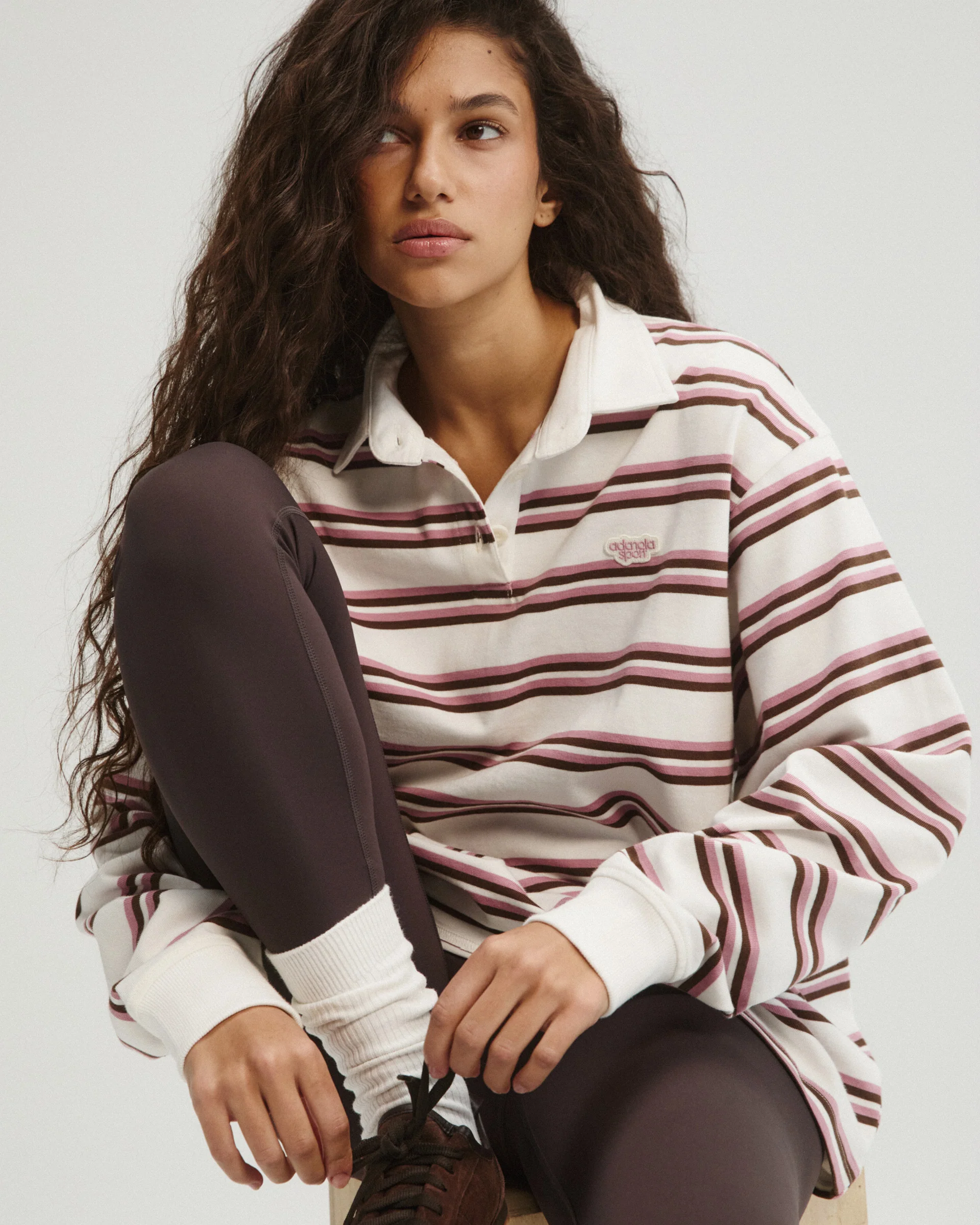 6287-stripe-branded-rugby-top-dusty-pink-marshmallow-white-1.webp Stripe Branded Rugby Top - Dusty Pink/Marshmallow White