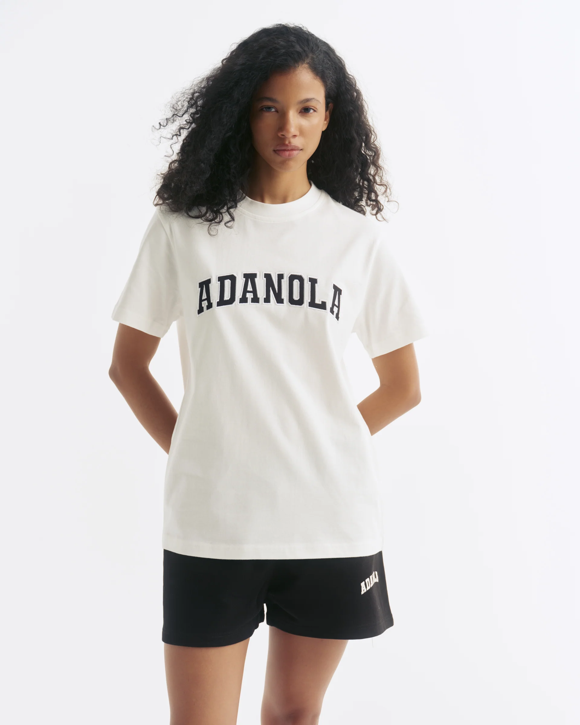 Varsity Short Sleeve Oversized T-shirt - White/Black