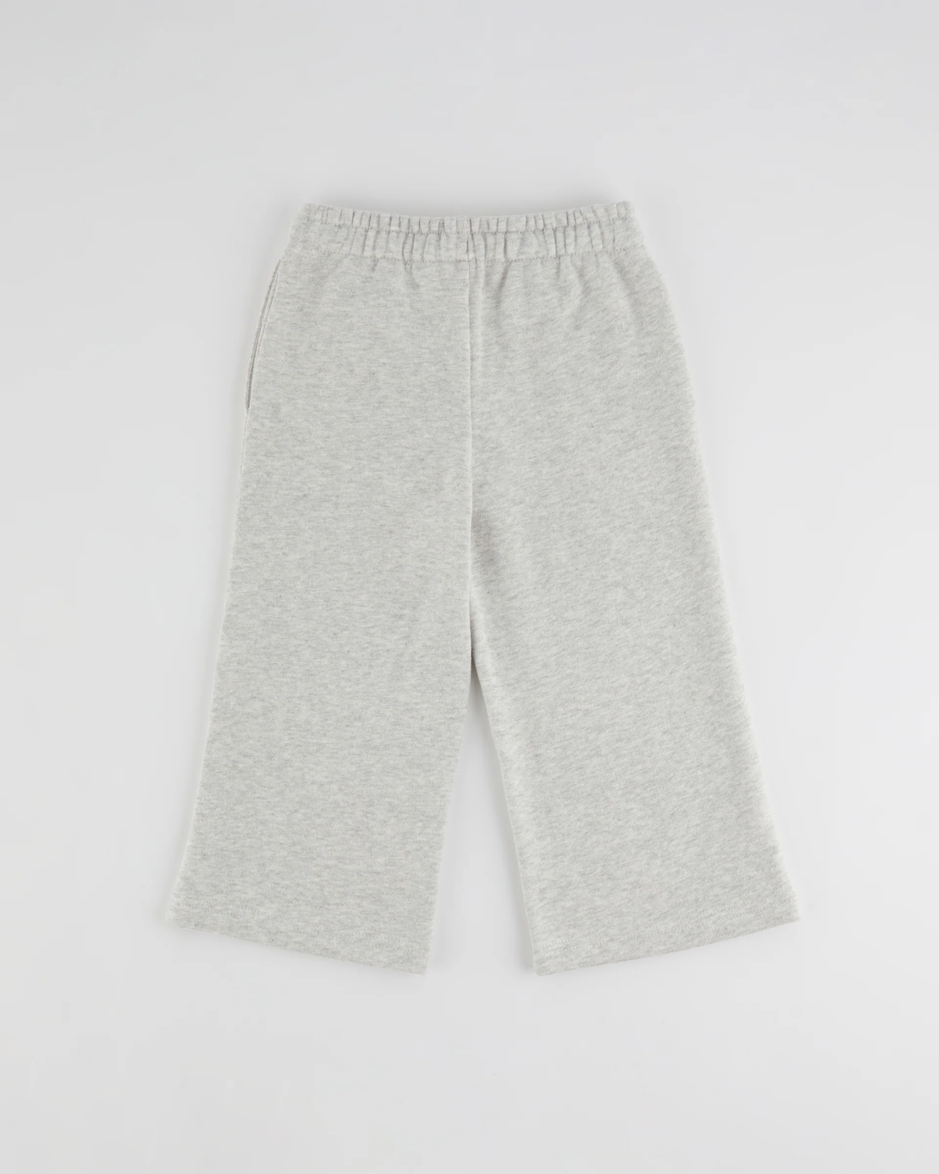 Mini Varsity Straight Leg Sweatpants - Light Grey Melange/Dark Cherry
