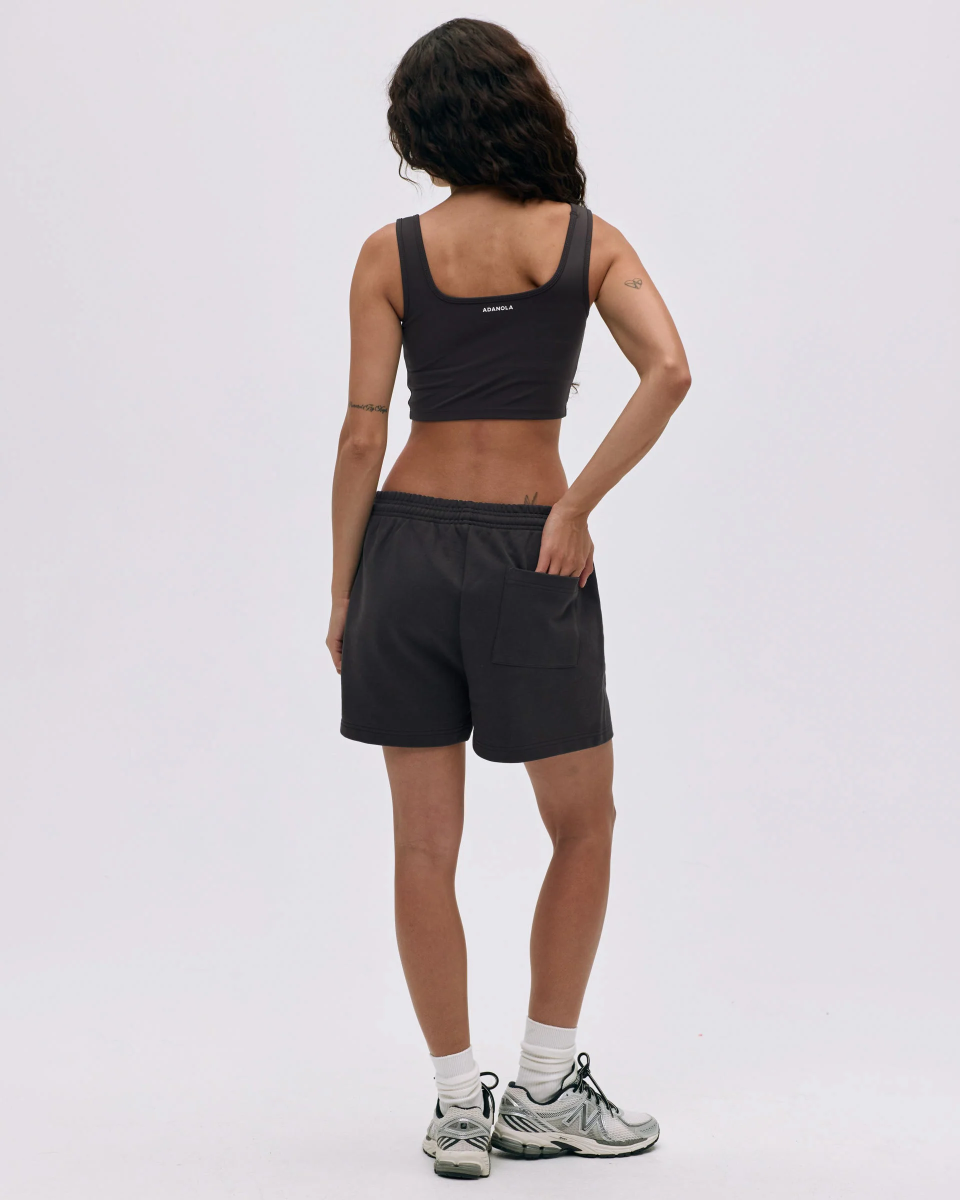 Varsity Sweat Shorts - Coffee Bean/Marshmallow White