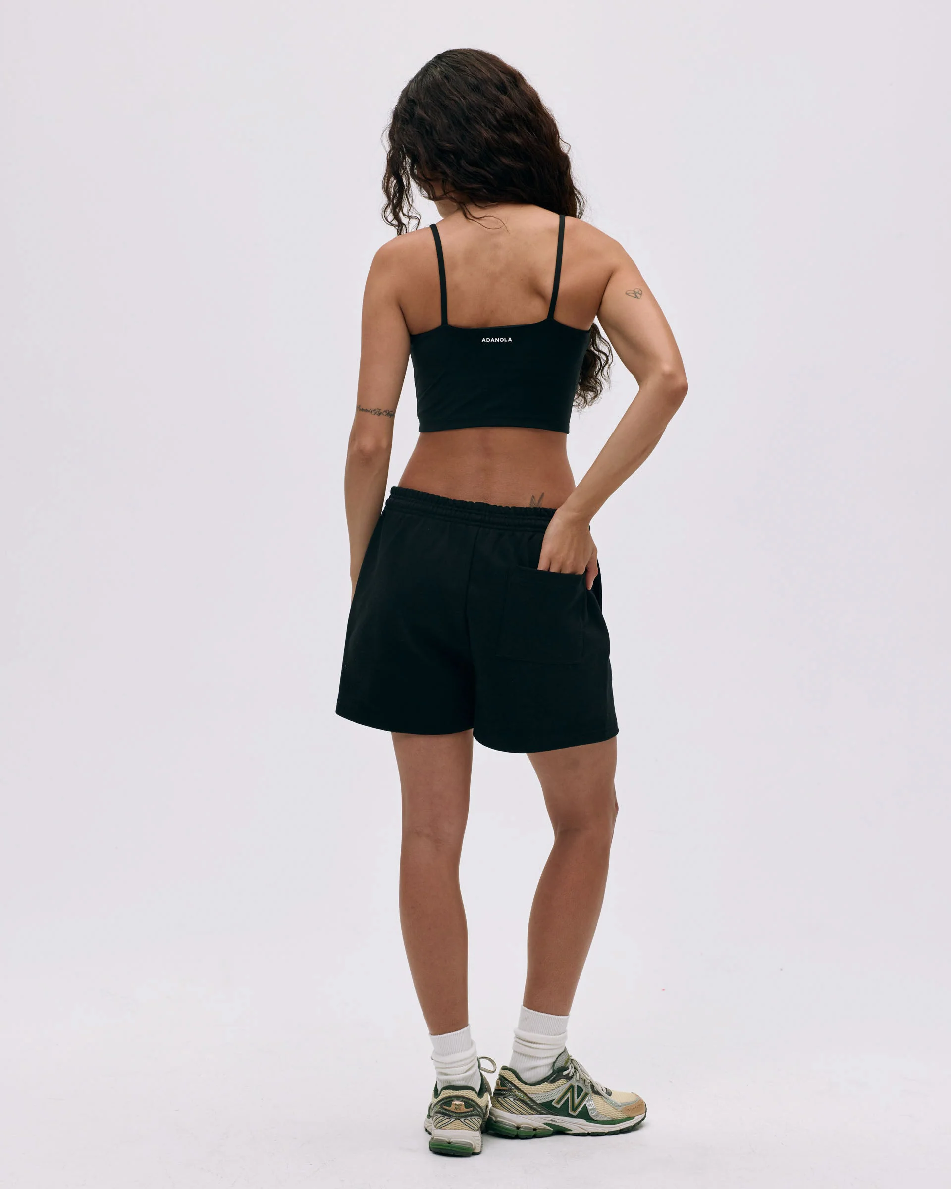 Varsity Sweat Shorts - Black/Marshmallow White