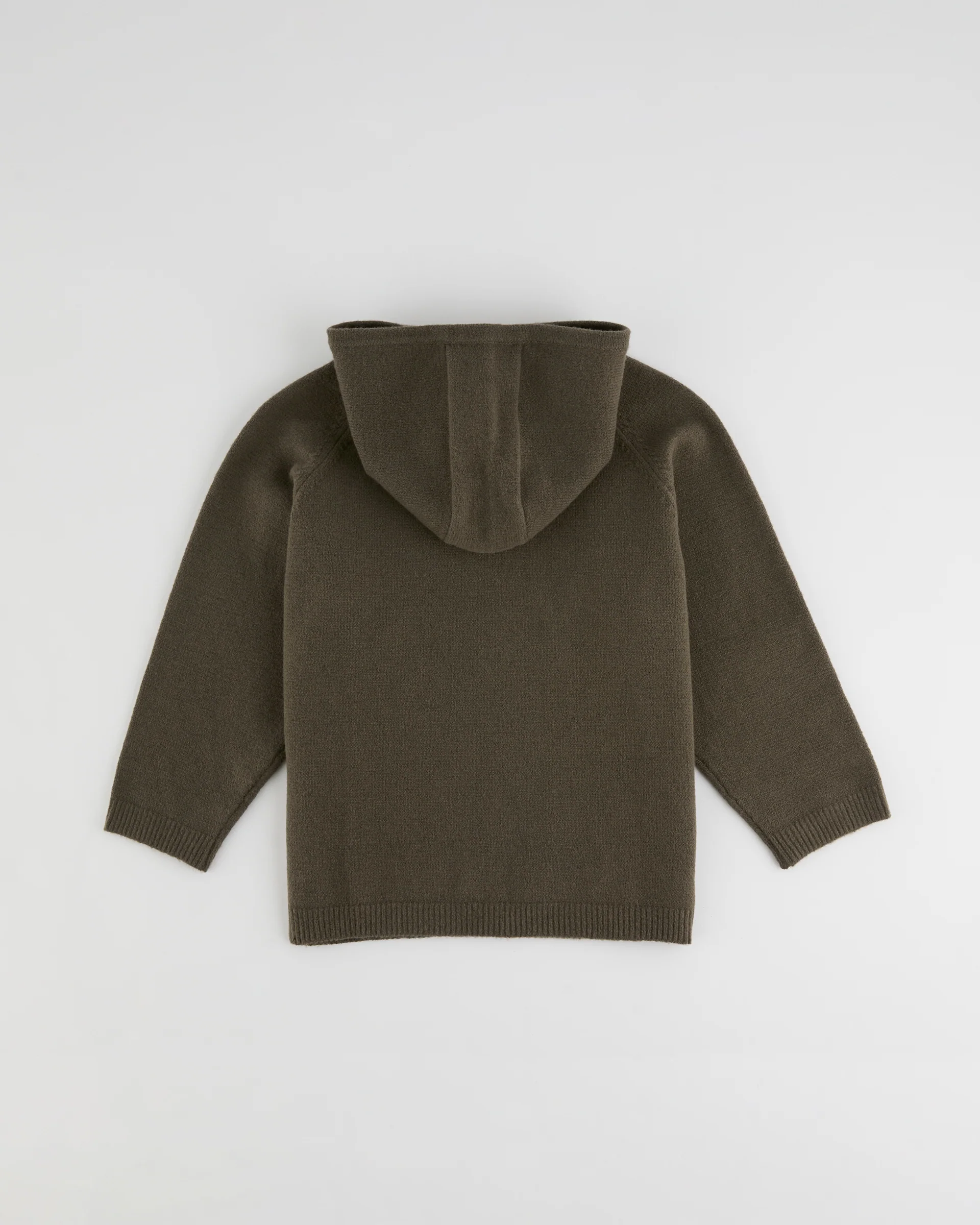Mini Knit Hoodie - Dark Cocoa Brown