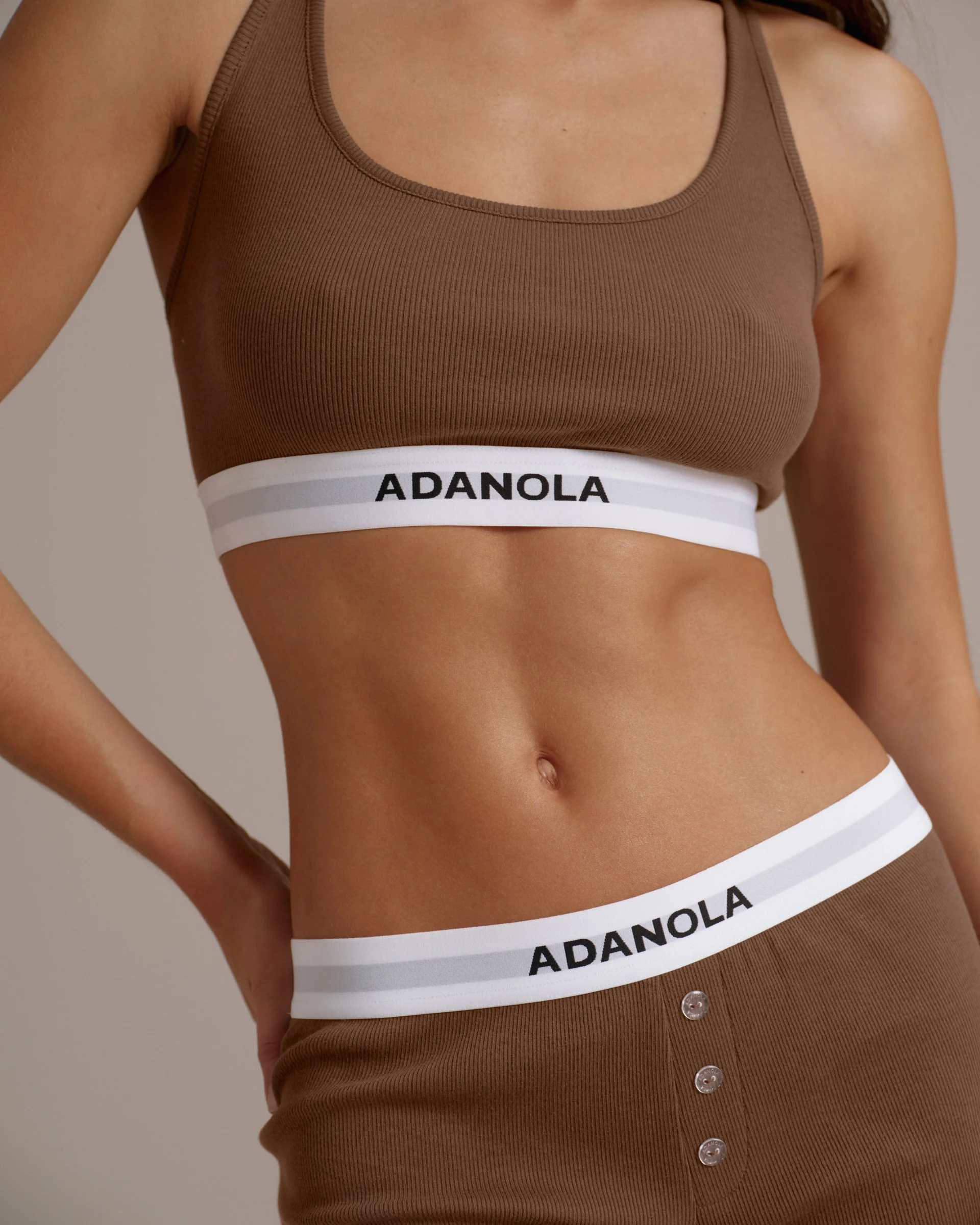 Intimate Racer Bra  - Mocha Brown