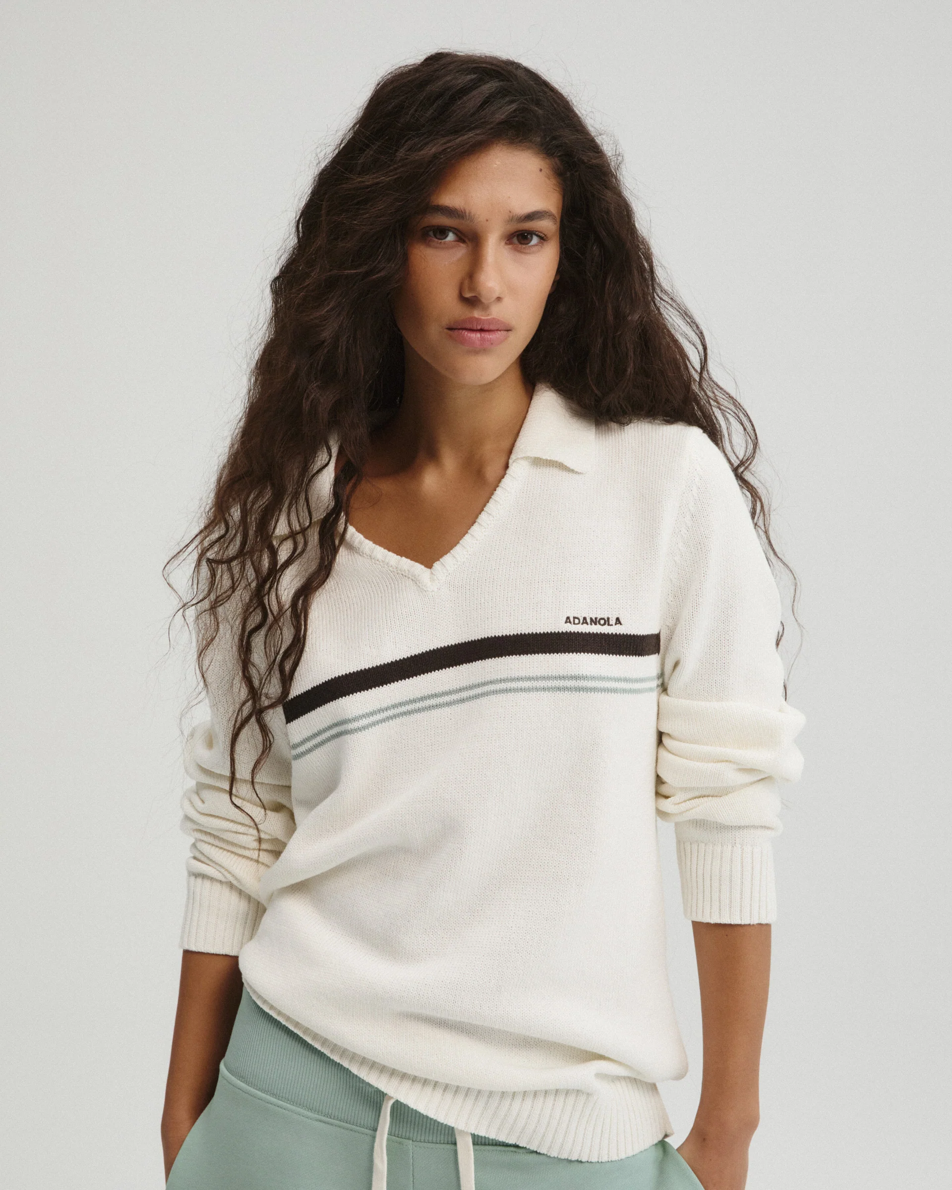 6971-knit-stripe-polo-top-marshmallow-white-1.webp Knit Stripe Polo Top - Marshmallow White