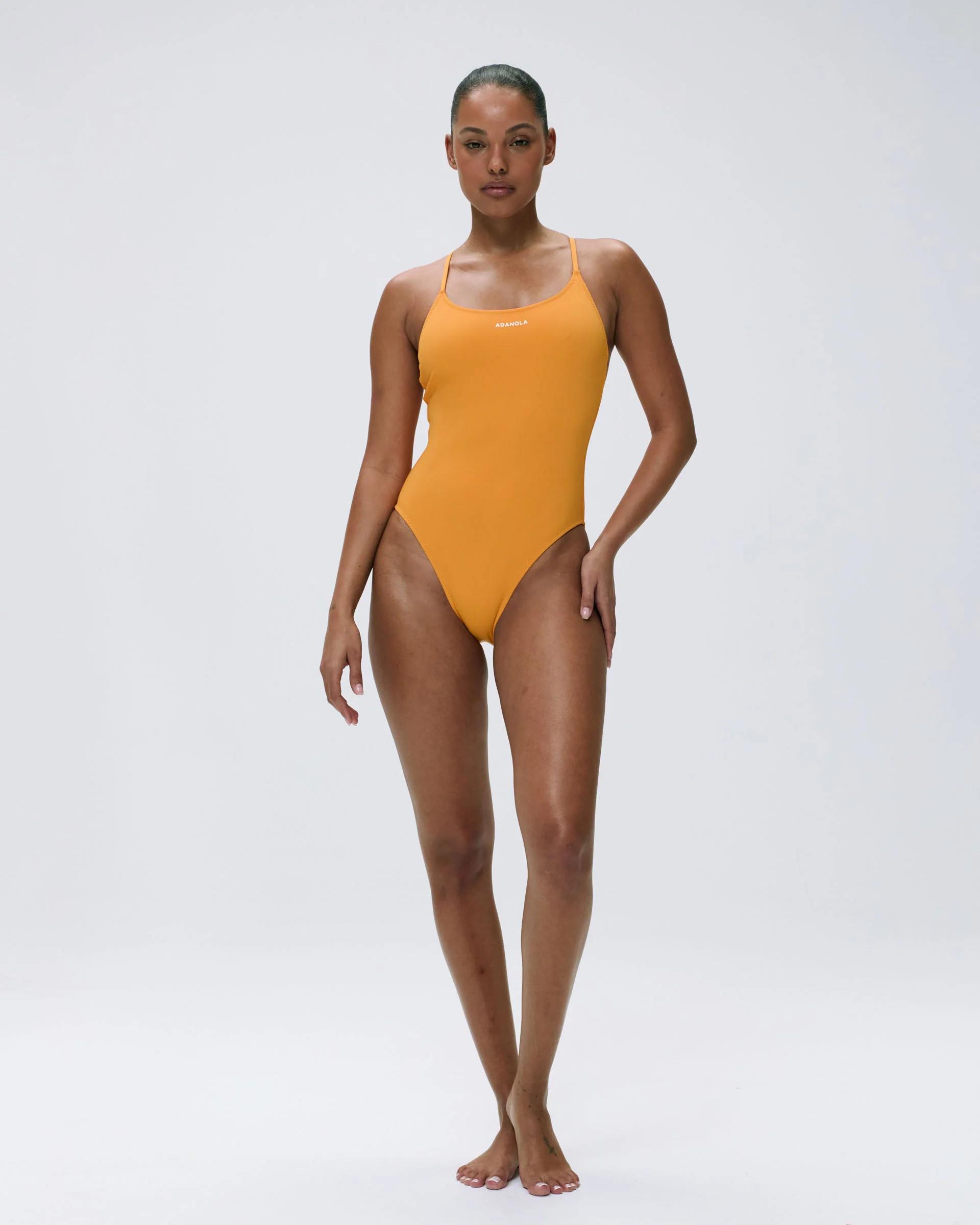 Tie Back Swimsuit - Mango Orange