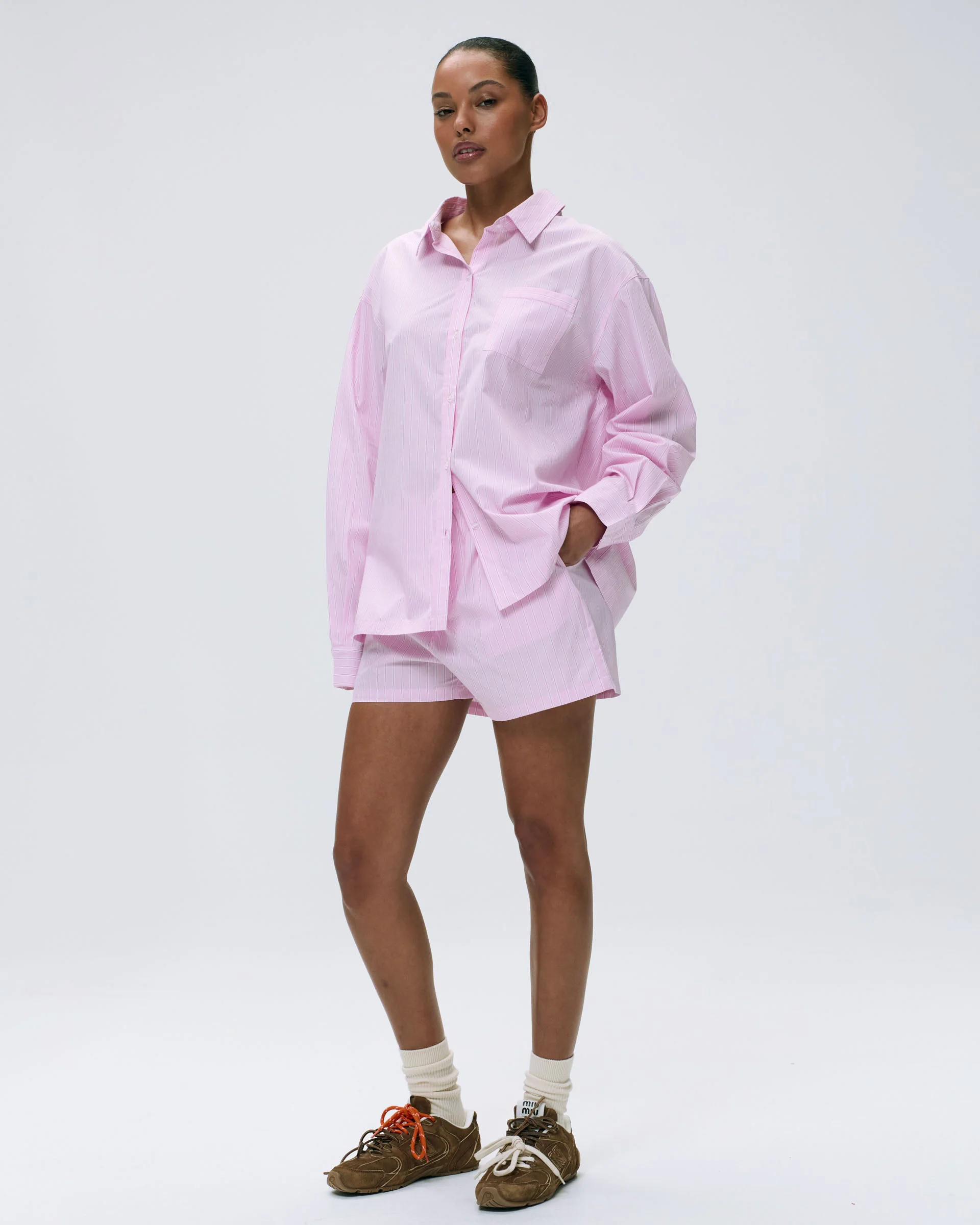 7060-cotton-stripe-boxer-shorts-pink-white-1.webp Cotton Stripe Boxer Shorts - Pink/White