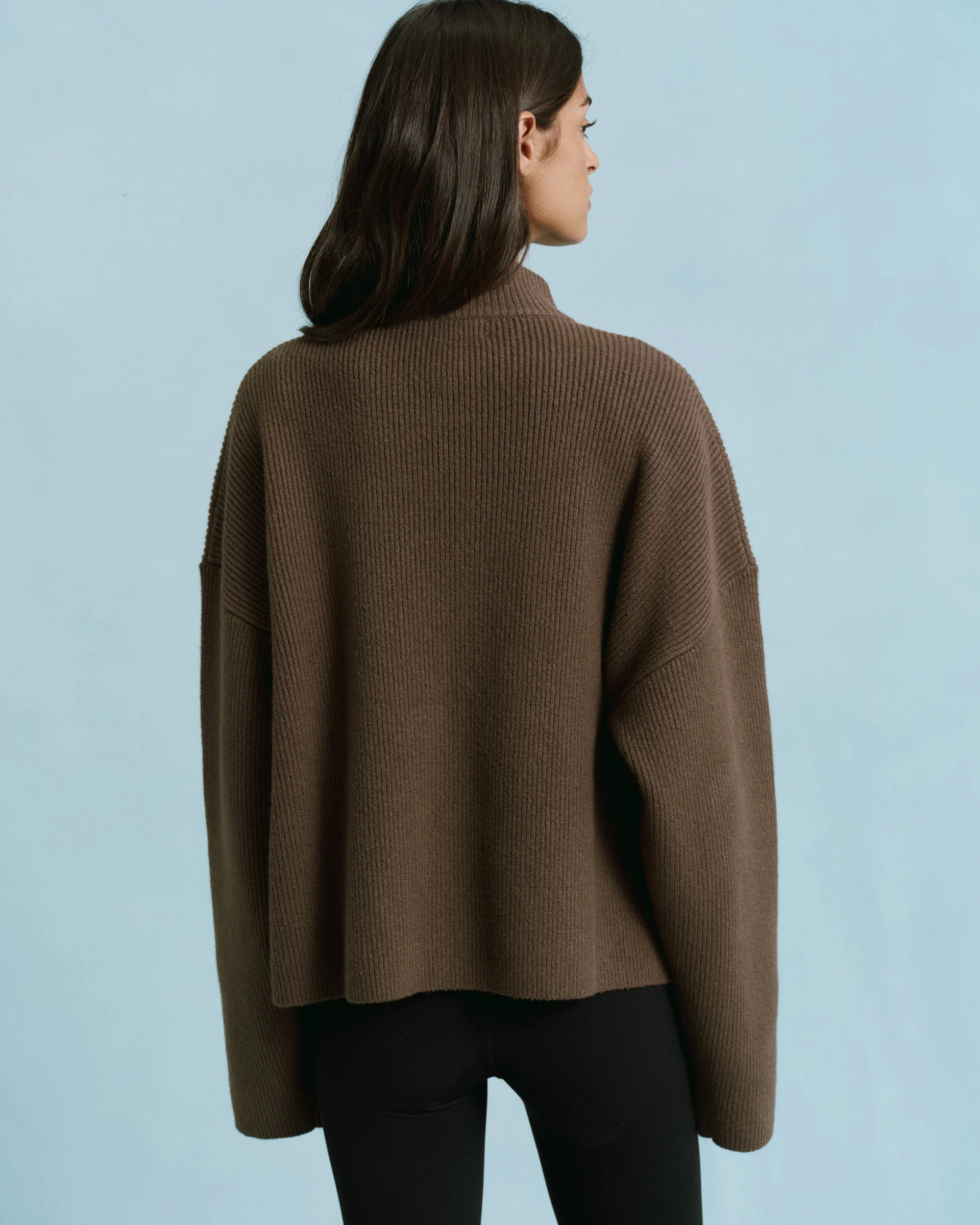 7497-ribbed-zip-through-knit-sweatshirt-dark-cocoa-brown-2.webp Ribbed Zip Through Knit Sweatshirt - Dark Cocoa Brown